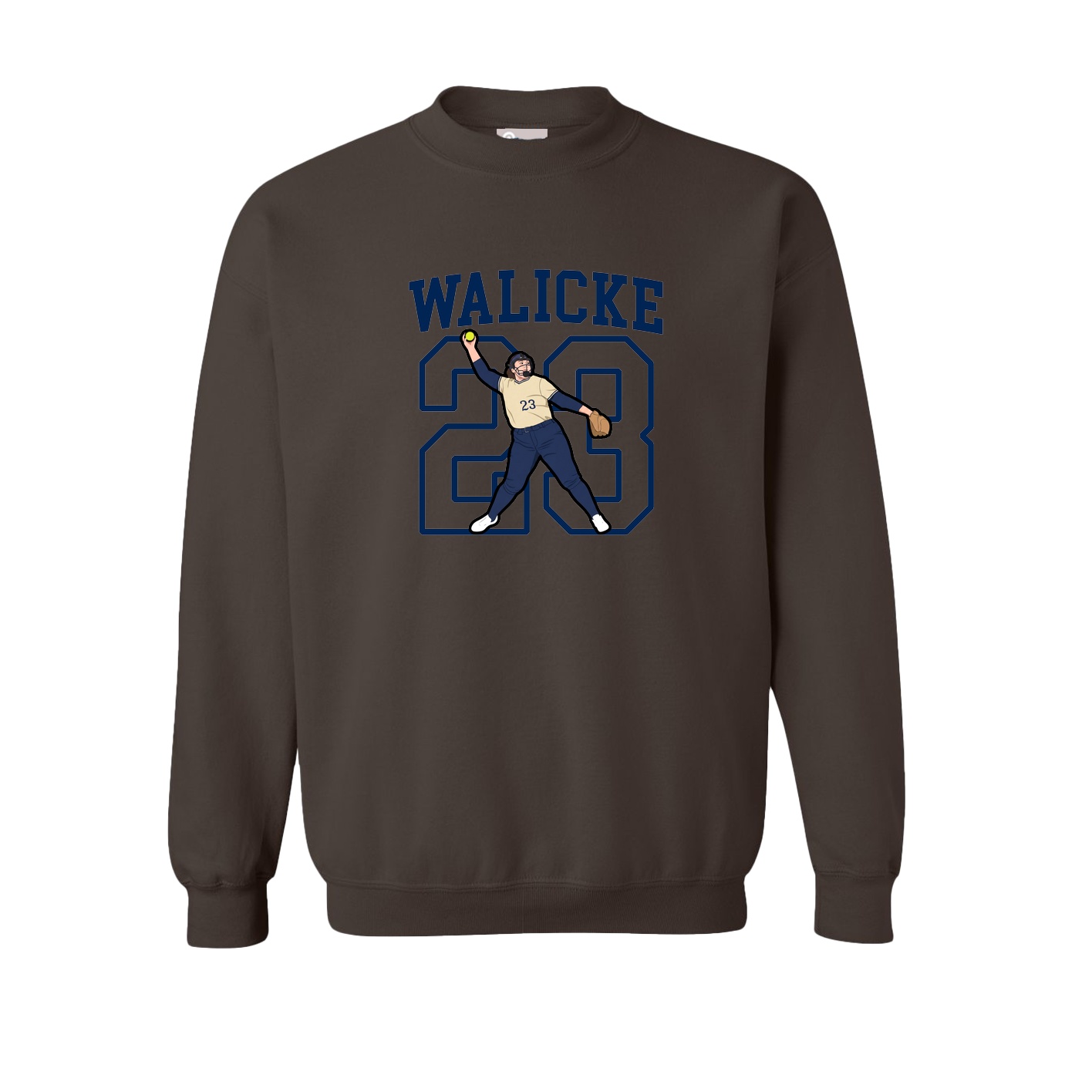 Fleece Crew — Shirsey in Brown