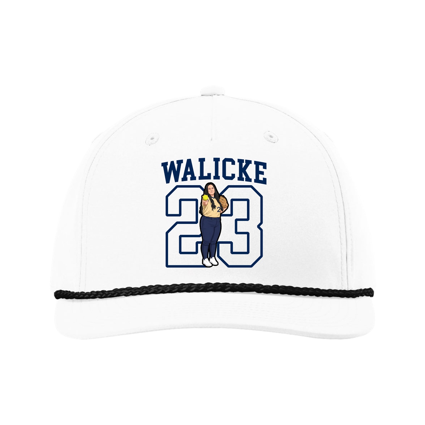 Five-Panel Classic Rope Cap — Shirsey in White