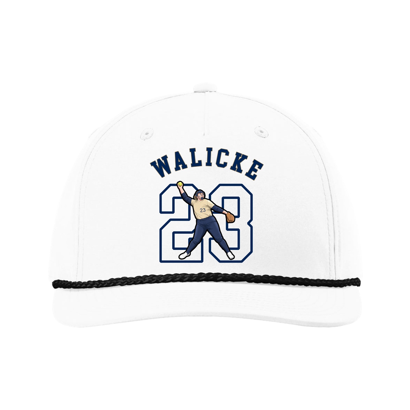 Five-Panel Classic Rope Cap — Shirsey Arch in White