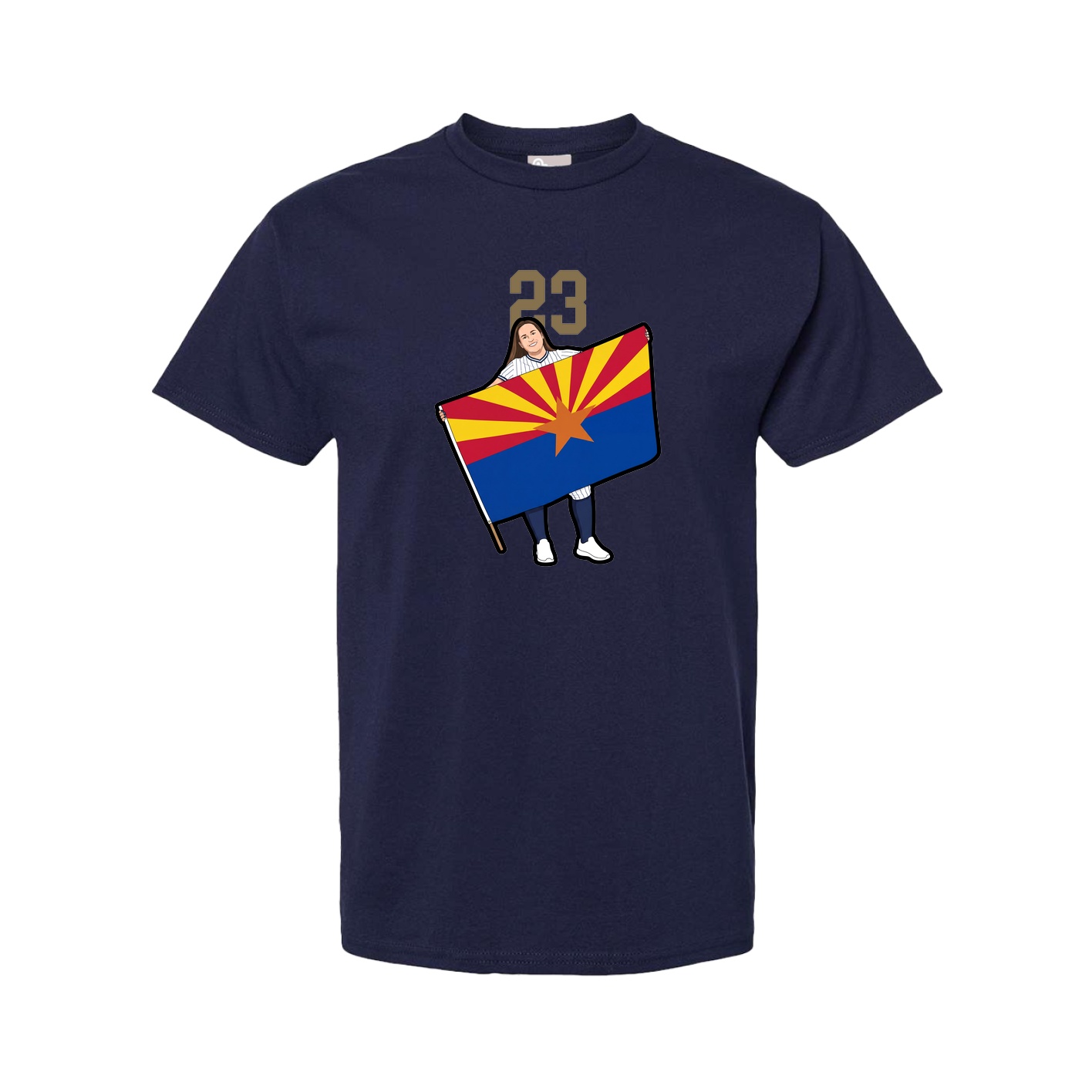 Youth Tee — Number Top in Navy