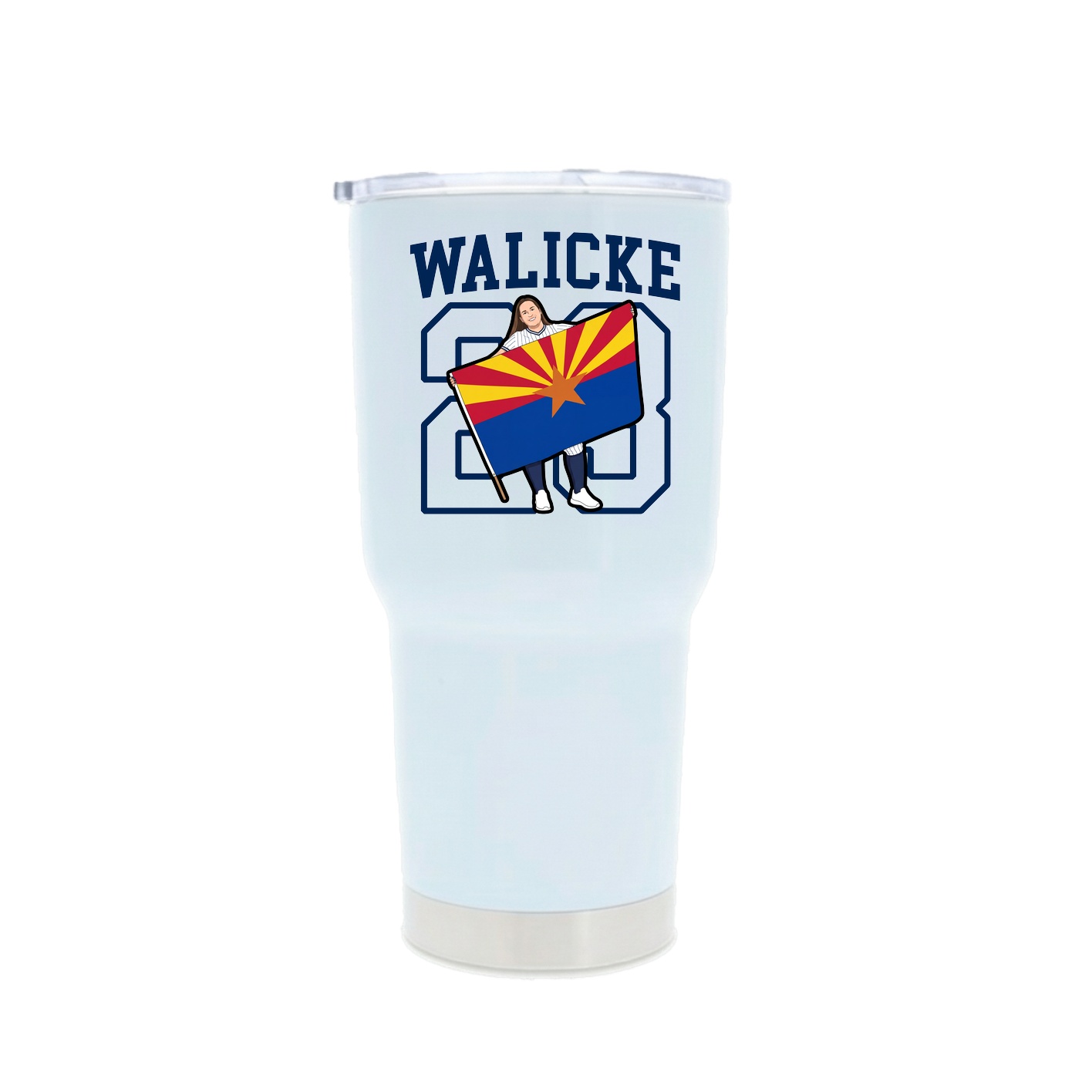 30oz Stainless Steel Tumbler — Shirsey in White