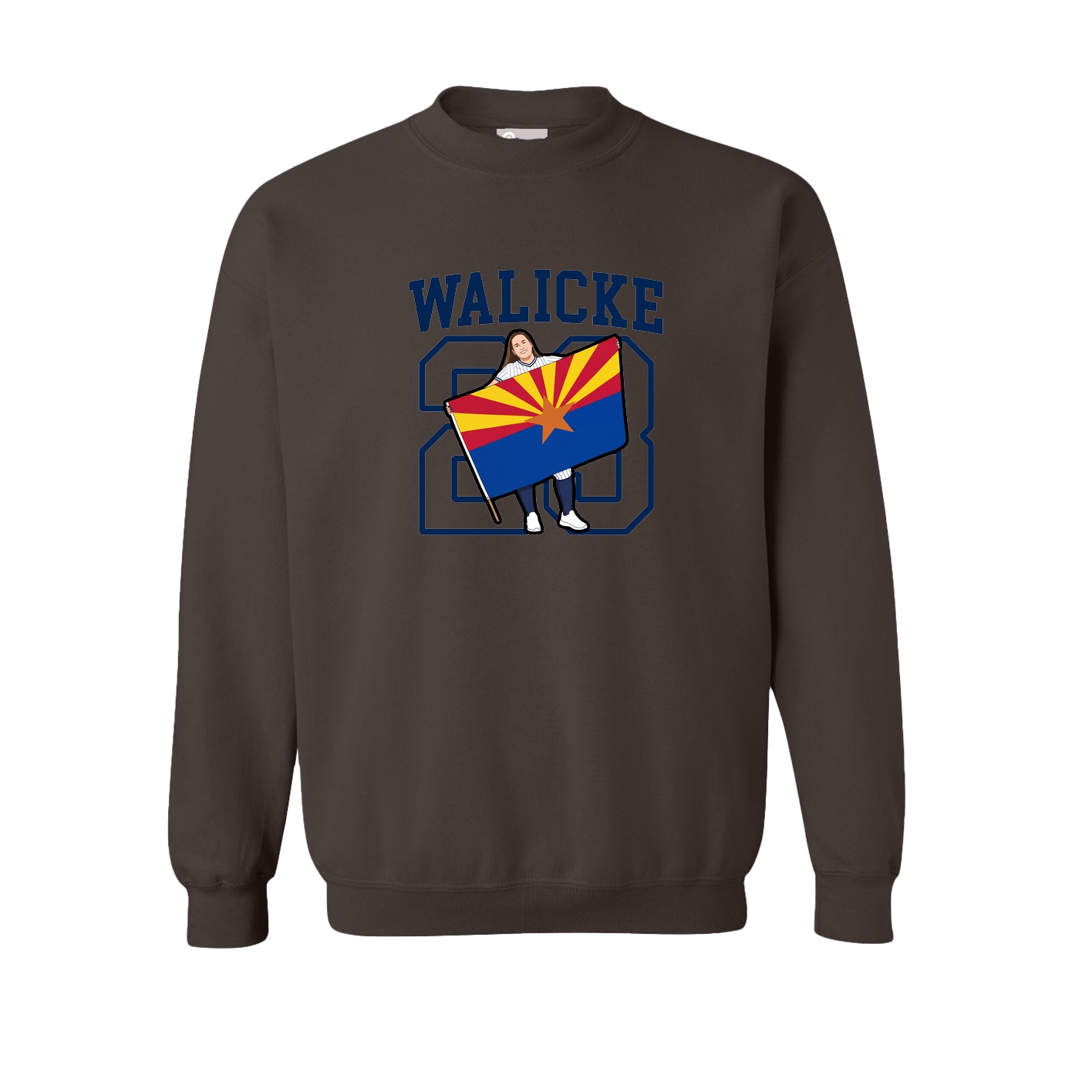 Fleece Crew — Shirsey in Brown