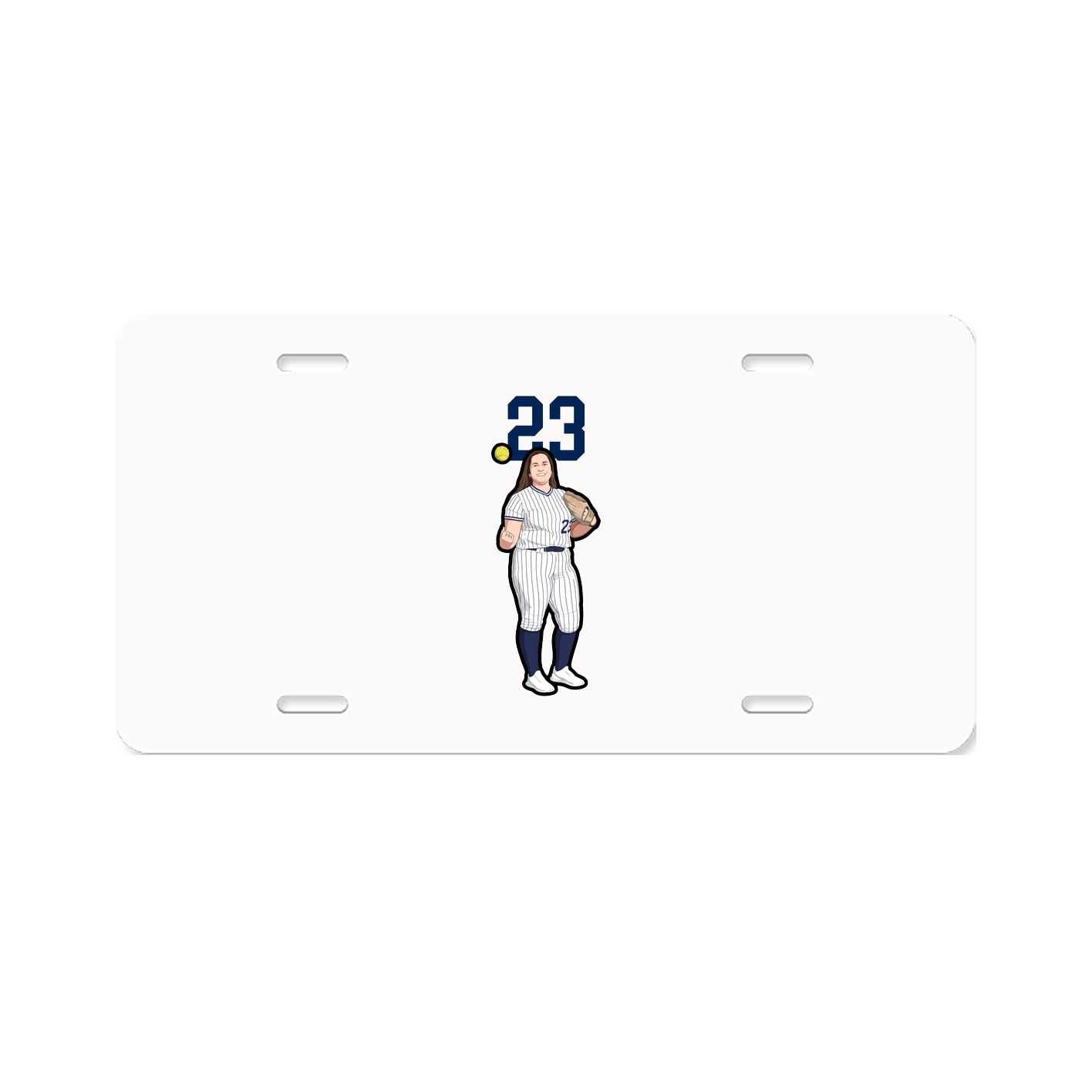 License Plate — Number Top in Classic
