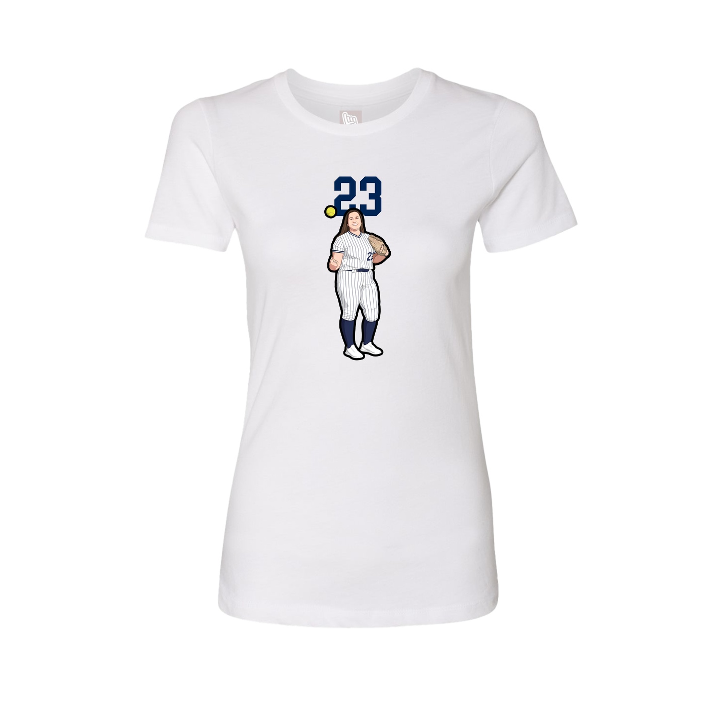 Womens Tee — Number Top in White