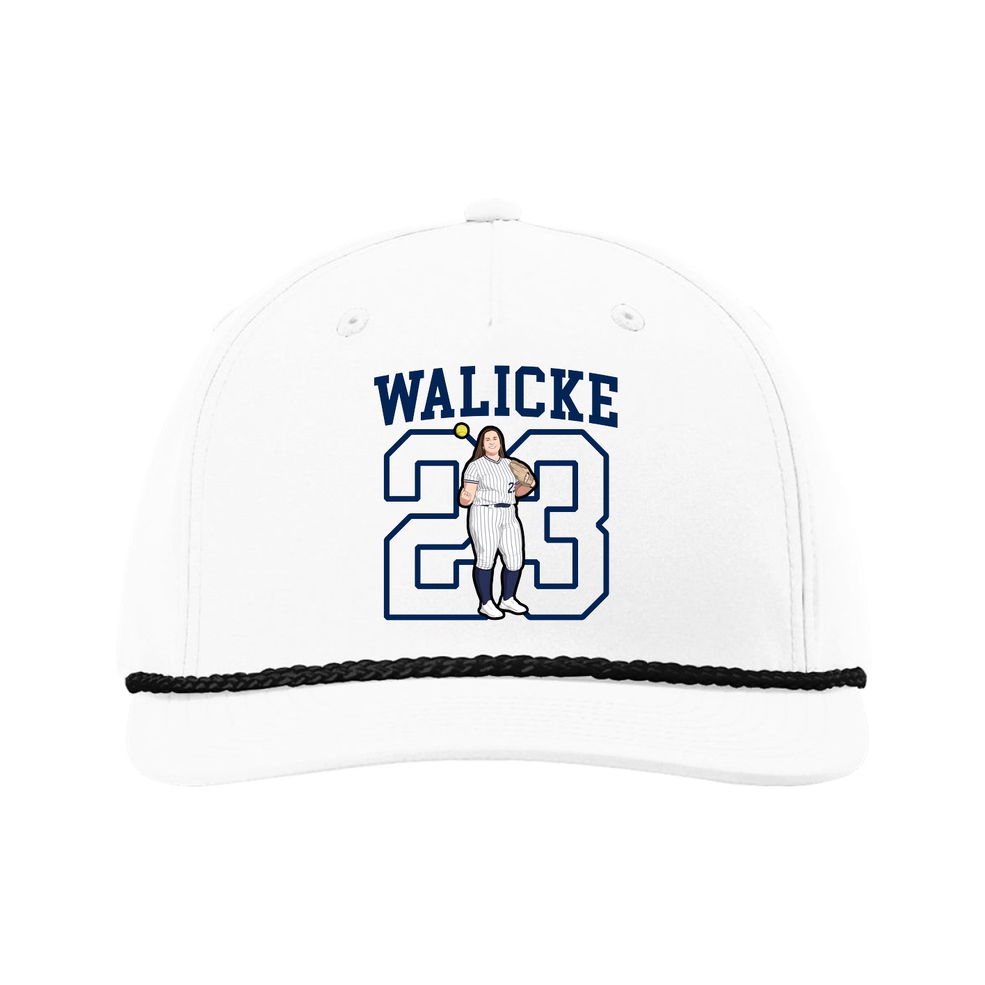 Five-Panel Classic Rope Cap — Shirsey in White