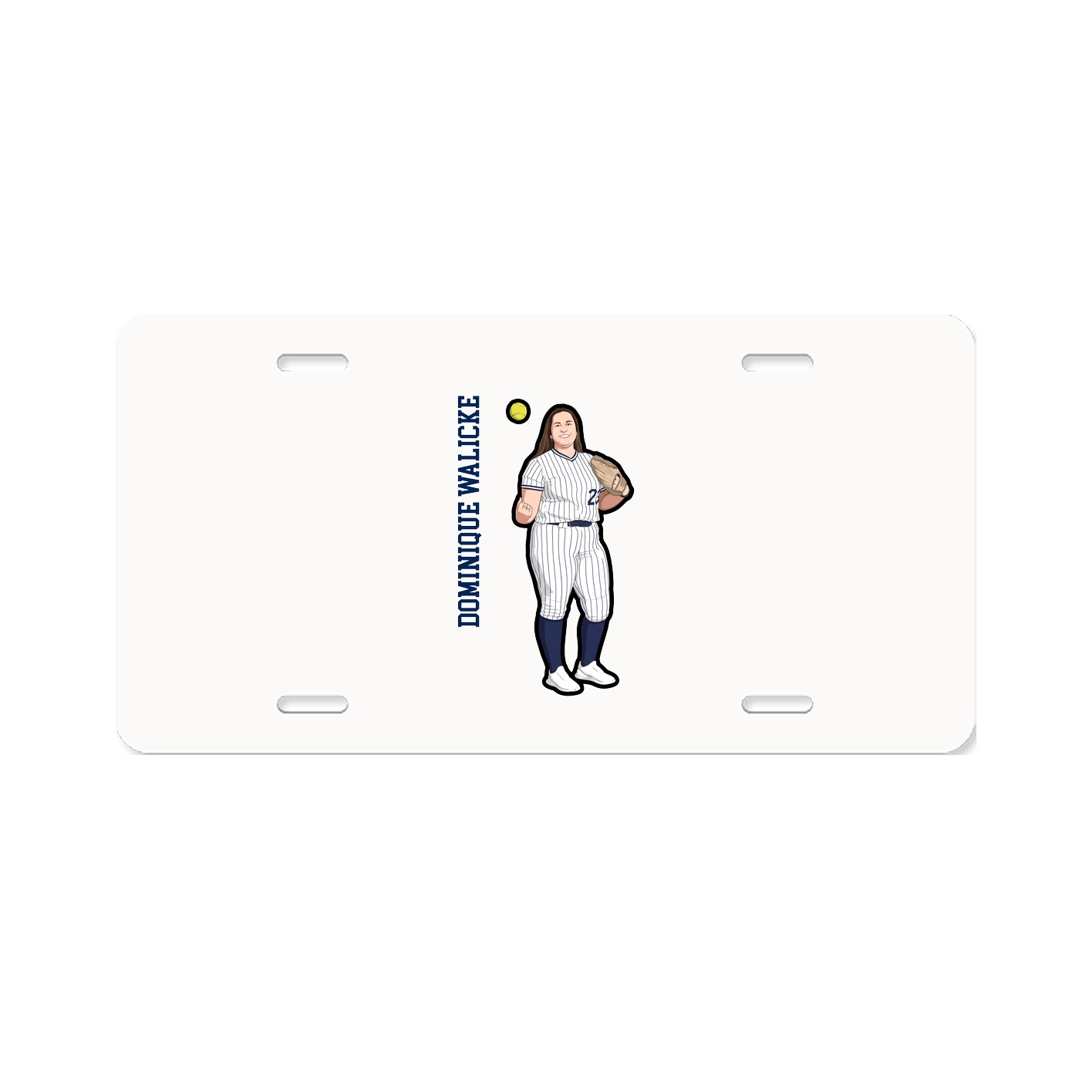 License Plate — Name Vertical in Classic