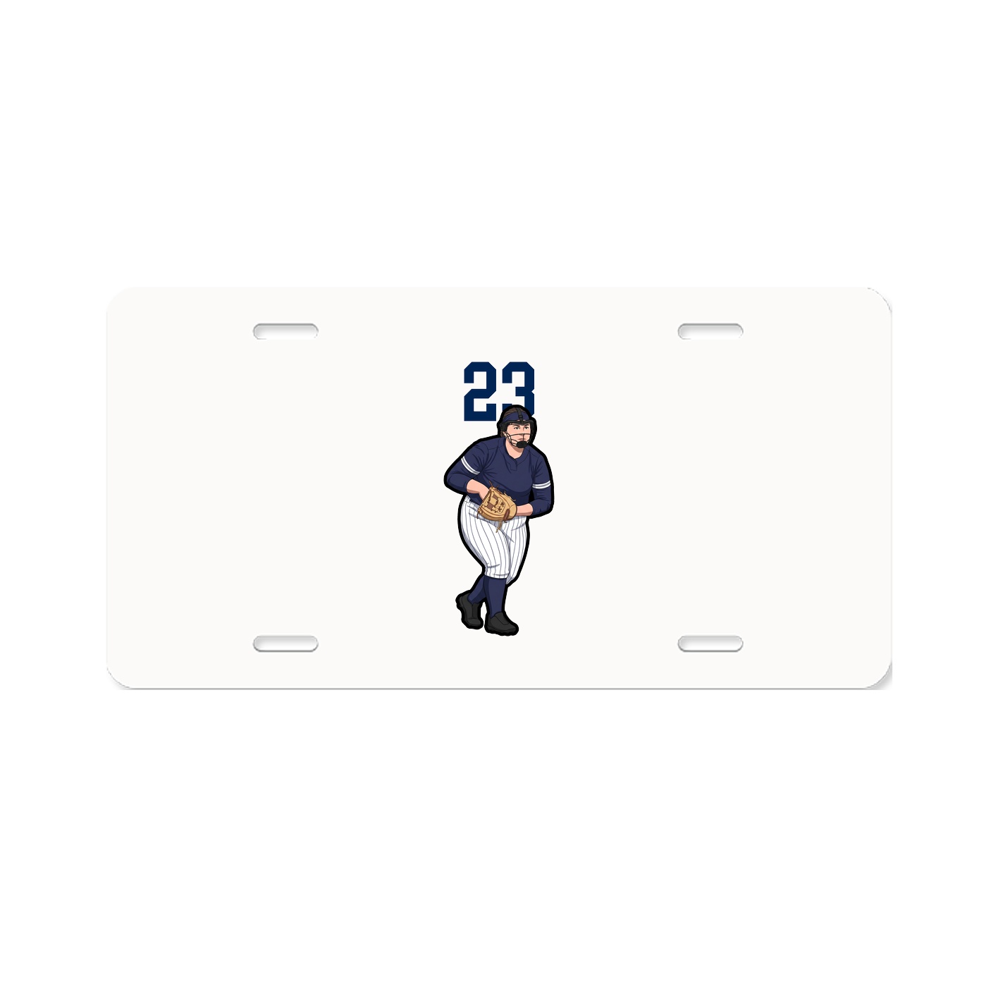 License Plate — Number Top in Classic
