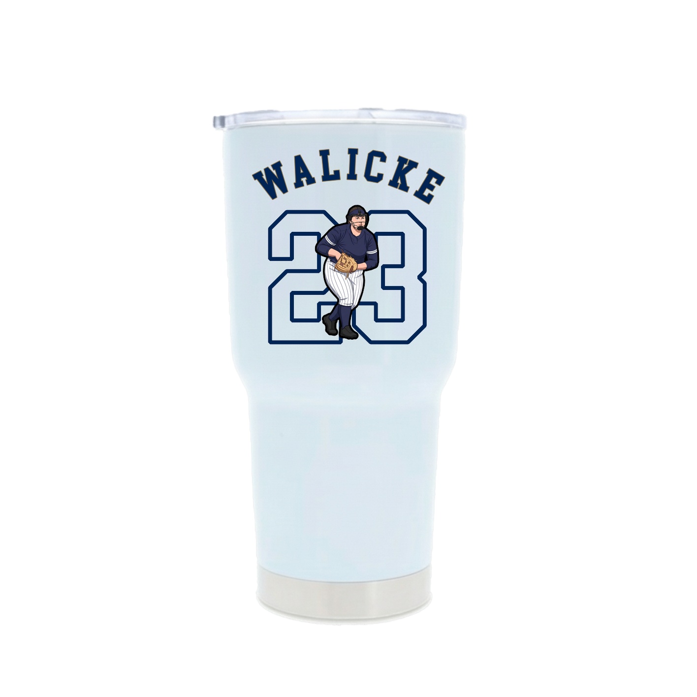 30oz Stainless Steel Tumbler — Shirsey Arch in White