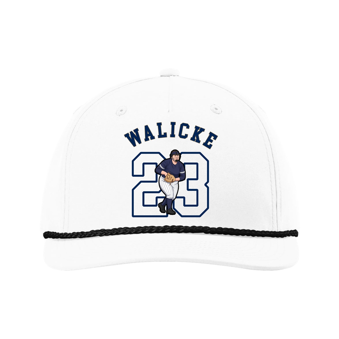 Five-Panel Classic Rope Cap — Shirsey Arch in White