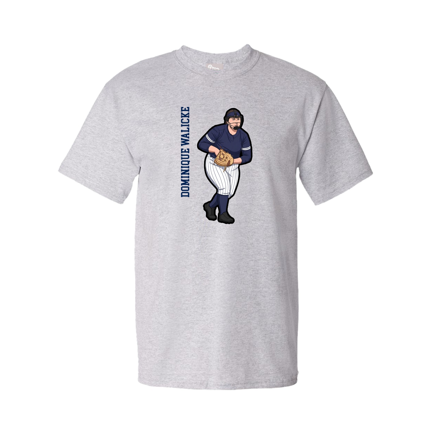 Youth Tee — Name Vertical in Grey
