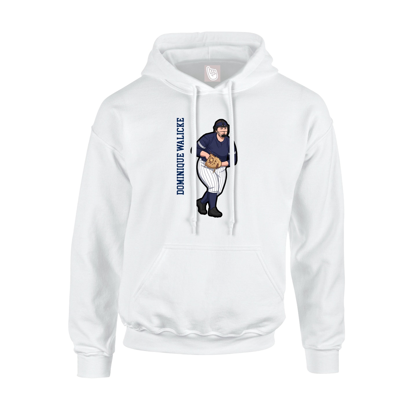 Hoodie — Name Vertical in White