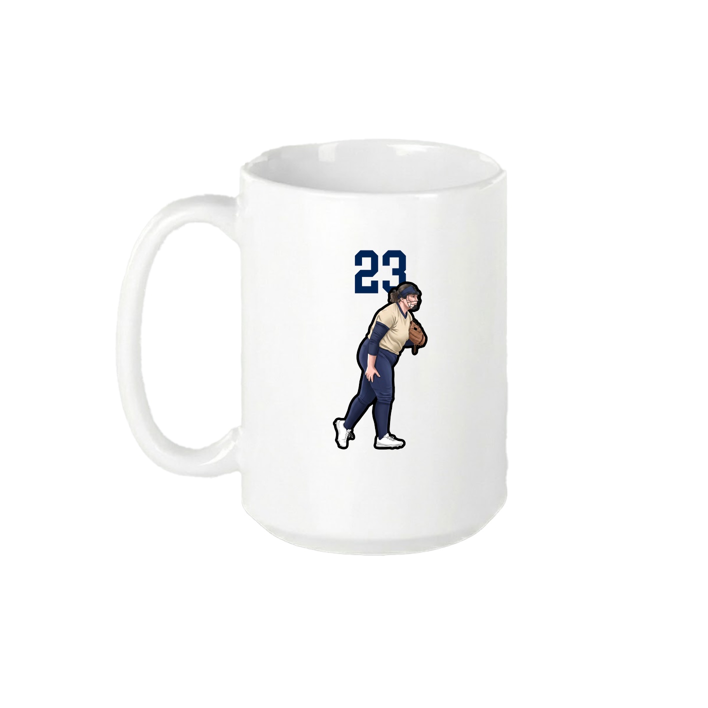 15oz Coffee Mug — Number Top in White