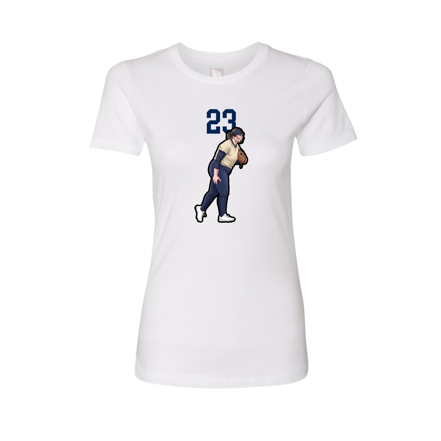 Womens Tee — Number Top in White