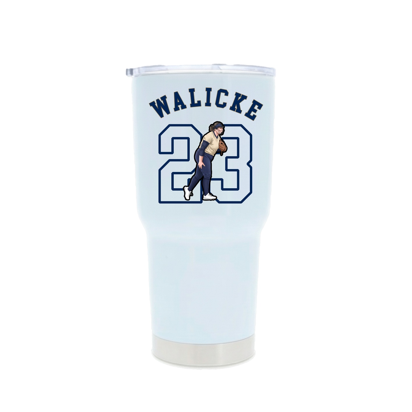 30oz Stainless Steel Tumbler — Shirsey Arch in White