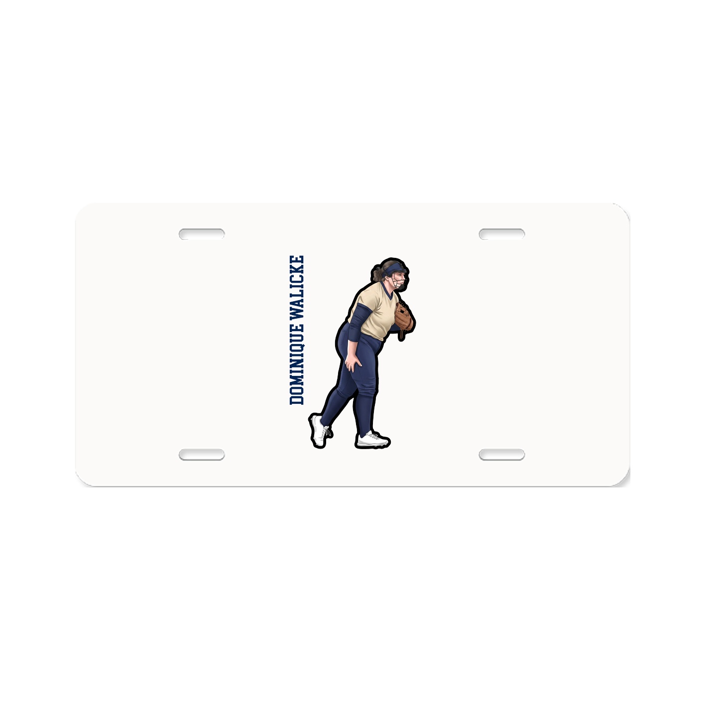 License Plate — Name Vertical in Classic