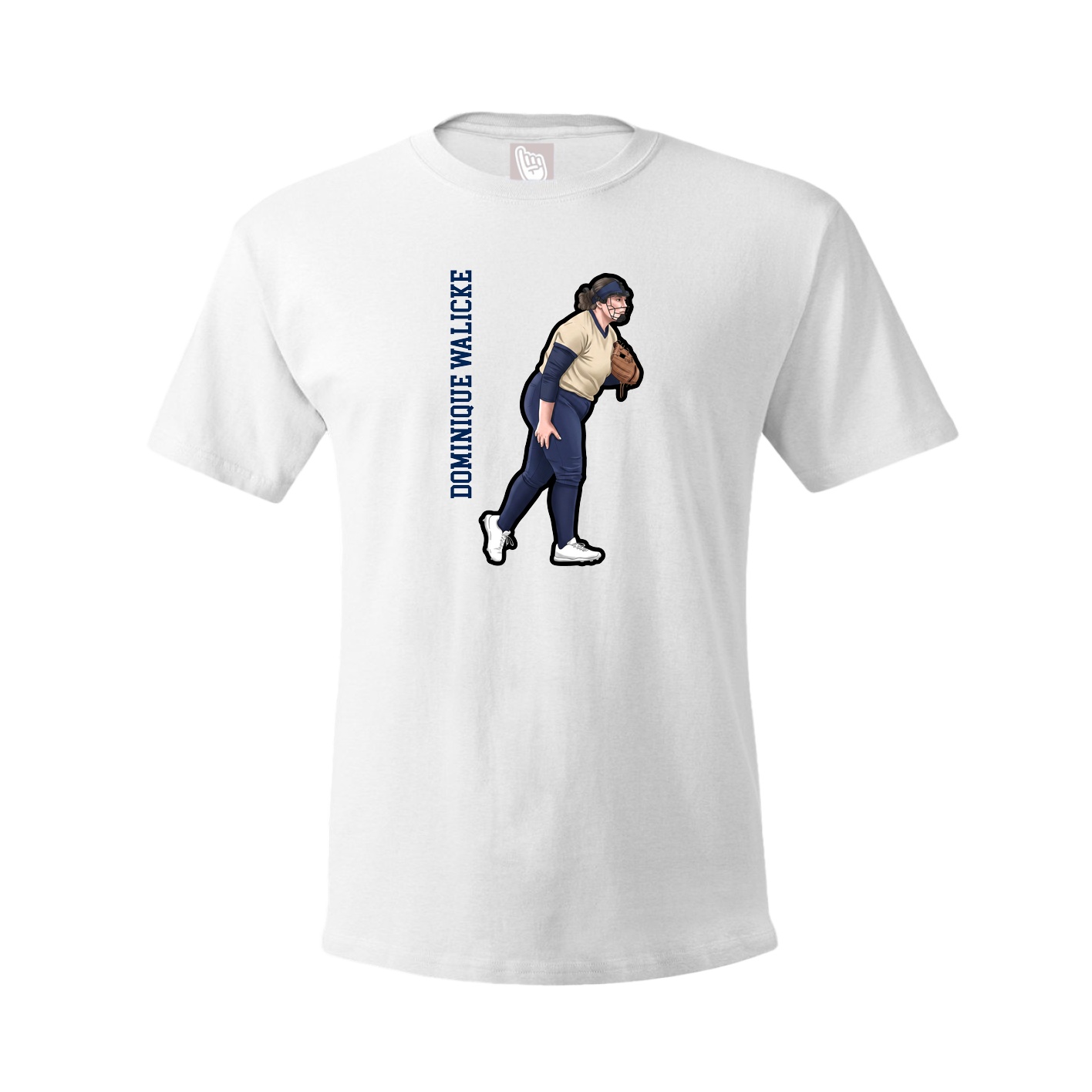 Youth Tee — Name Vertical in White