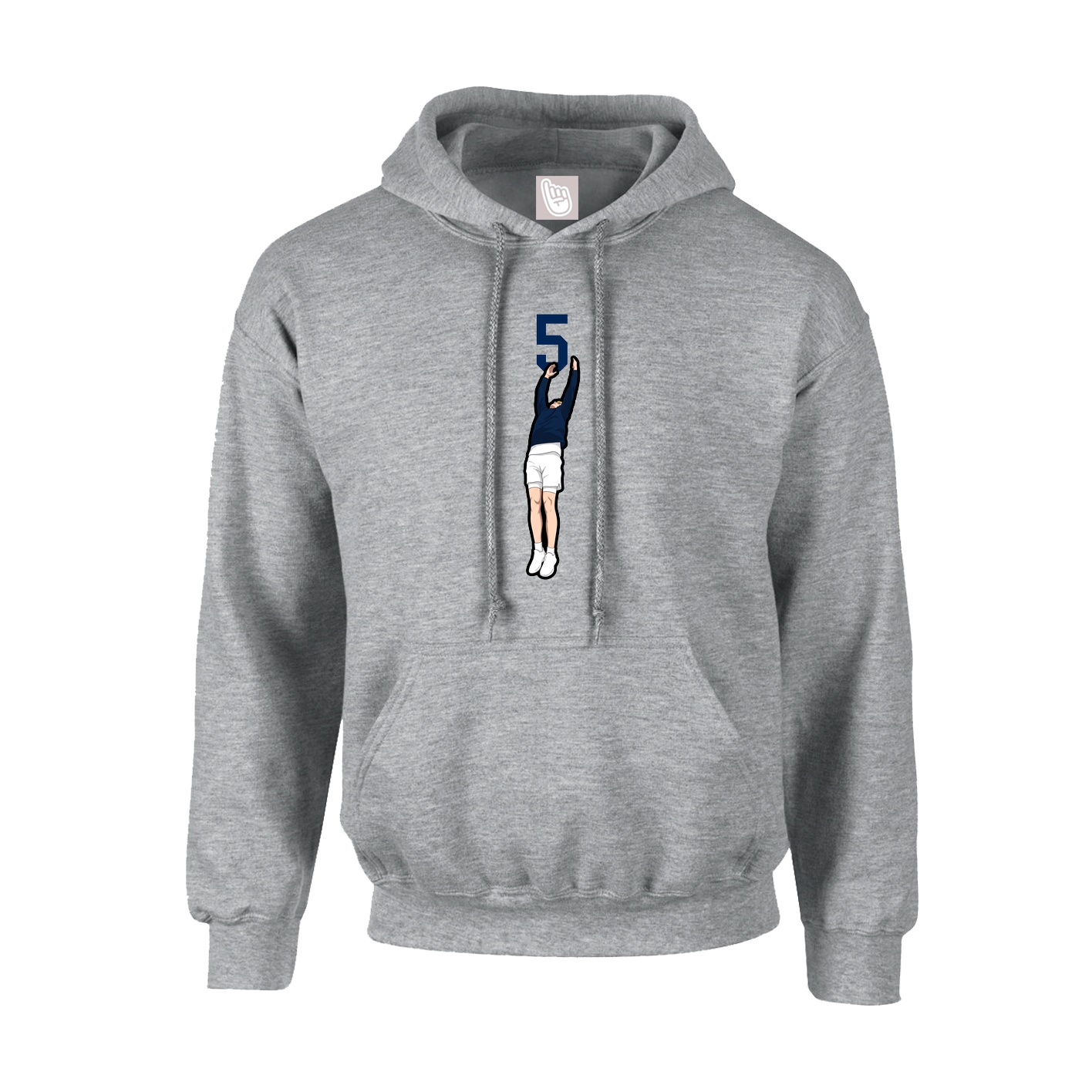 Youth Hoodie — Number Top in Grey