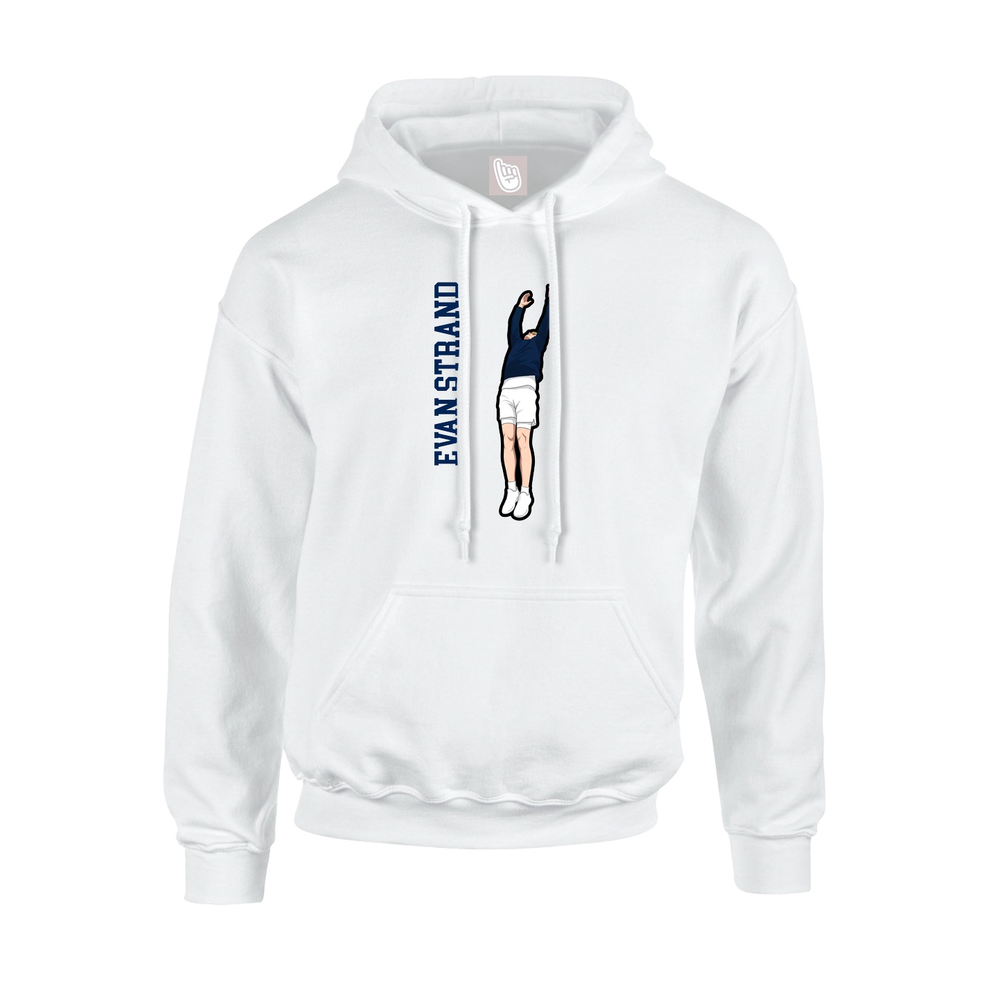 Hoodie — Name Vertical in White