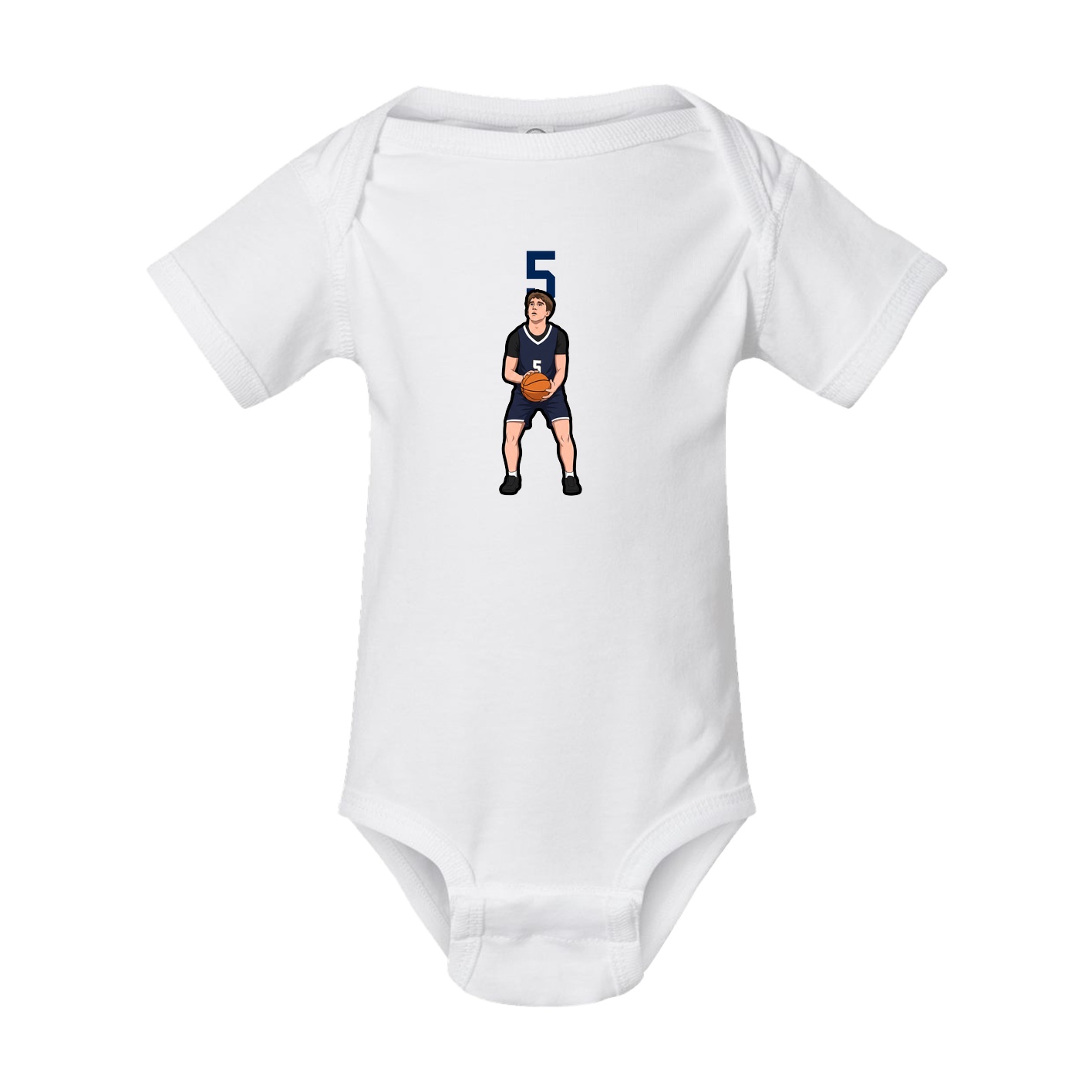 Baby Onesie — Number Top in White
