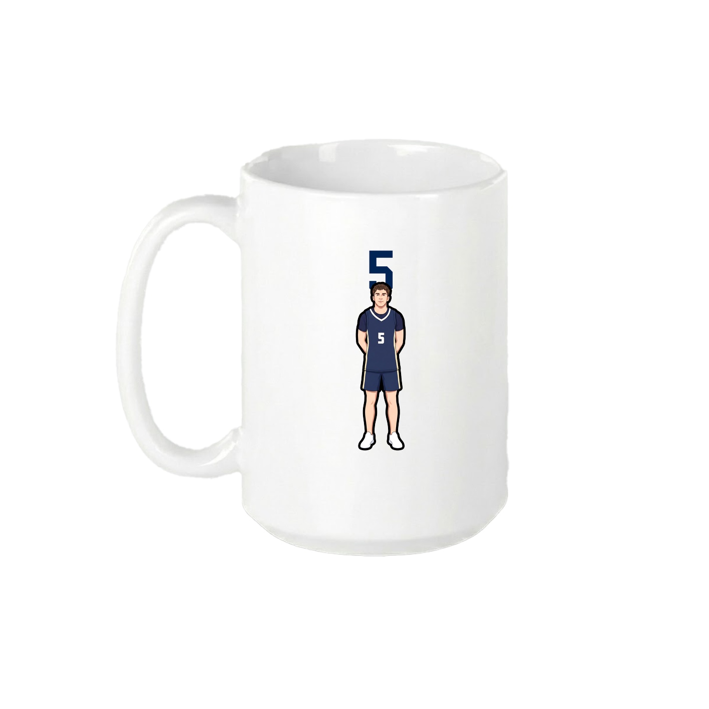 15oz Coffee Mug — Number Top in White