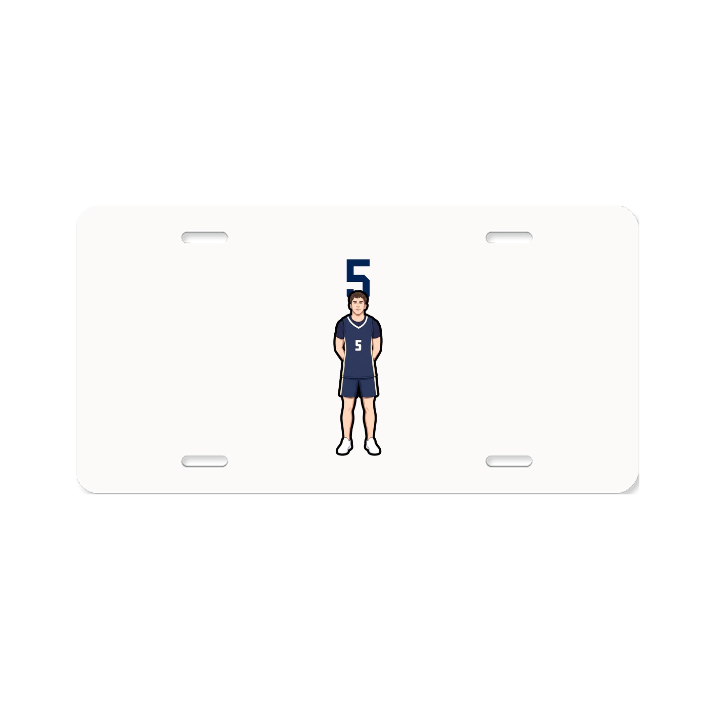 License Plate — Number Top in Classic