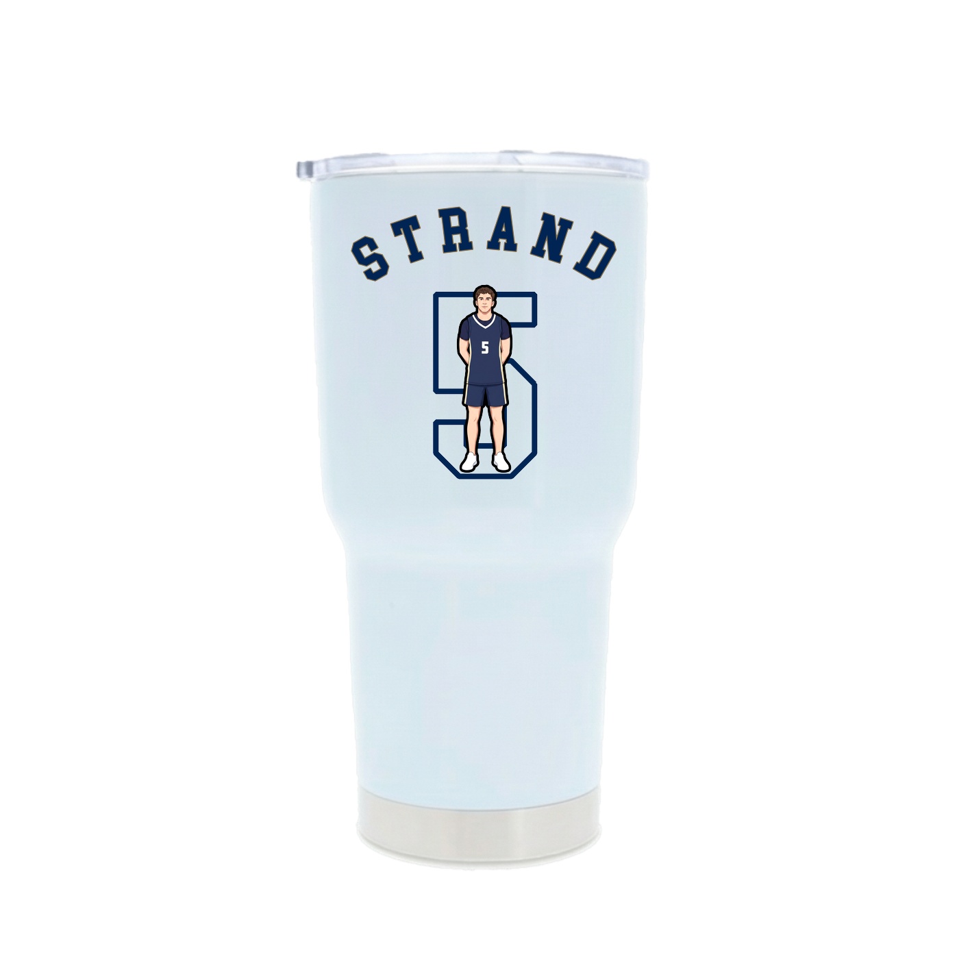 30oz Stainless Steel Tumbler — Shirsey Arch in White