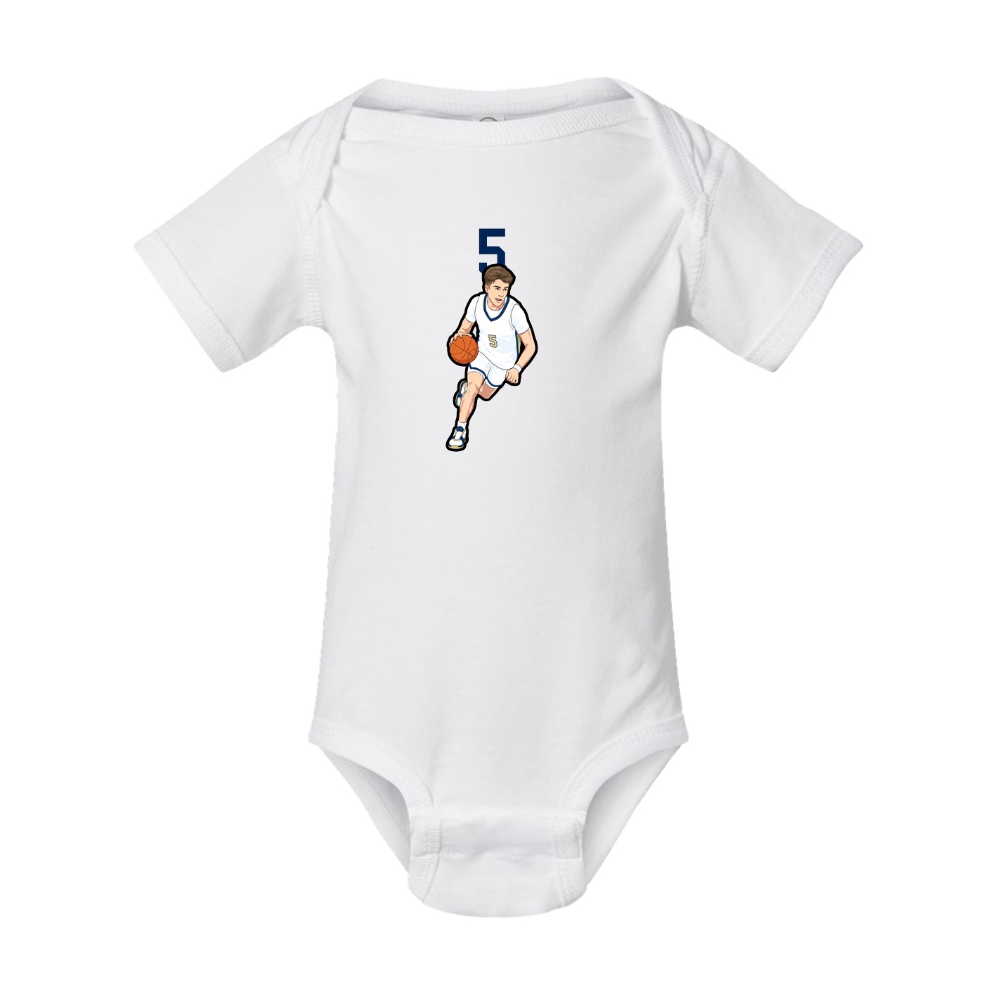 Baby Onesie — Number Top in White