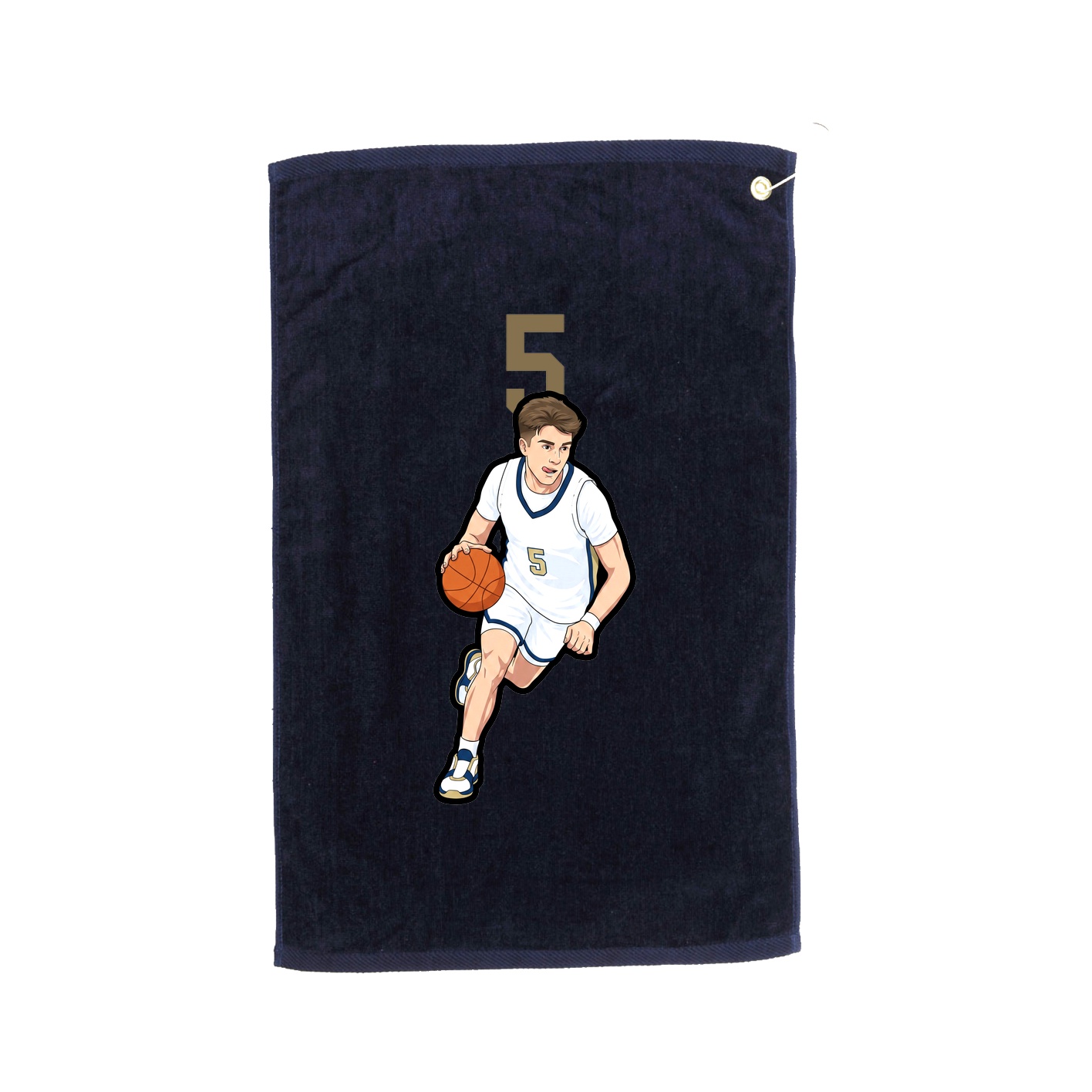Golf Towel — Number Top in Navy