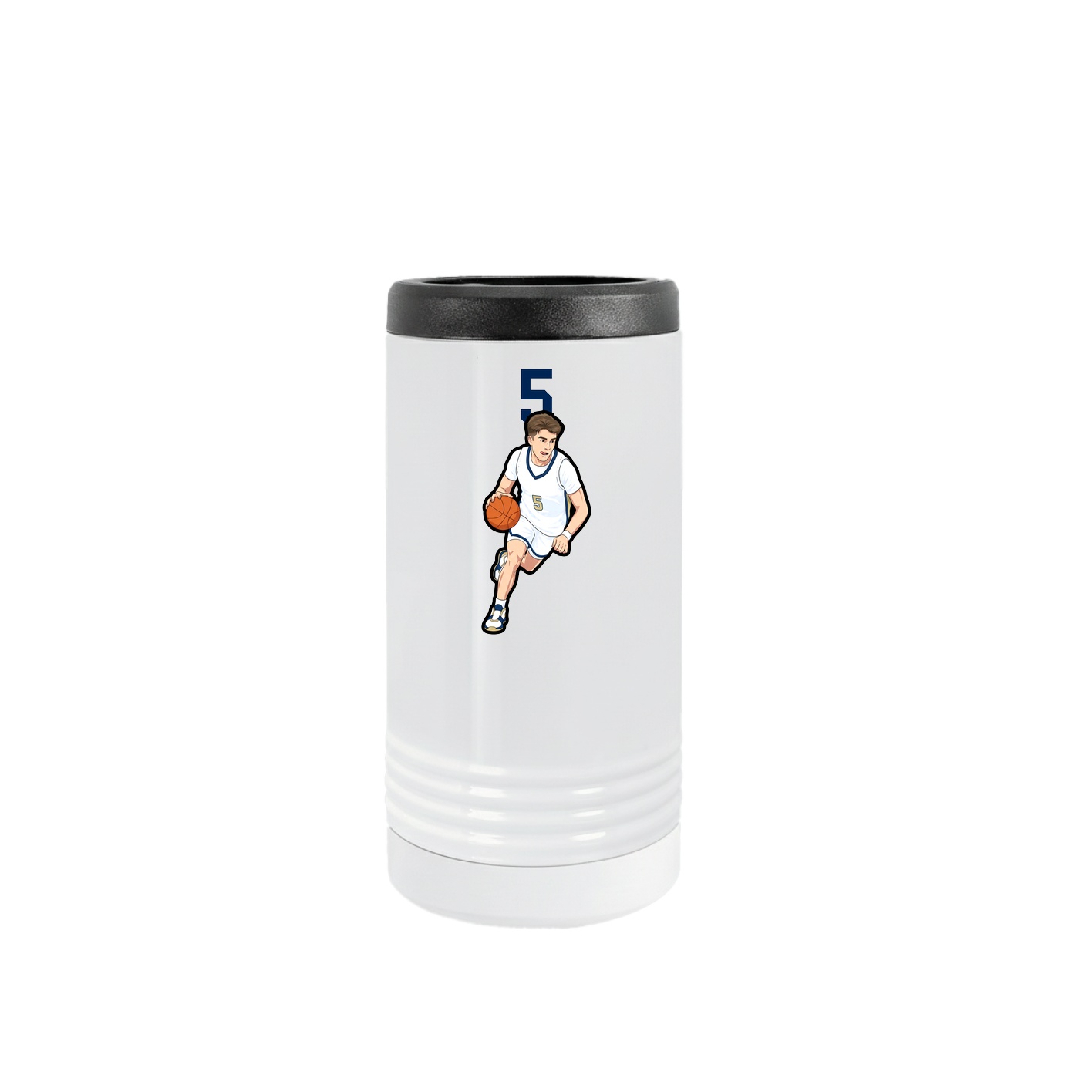 Slim Beverage Holder — Number Top in White
