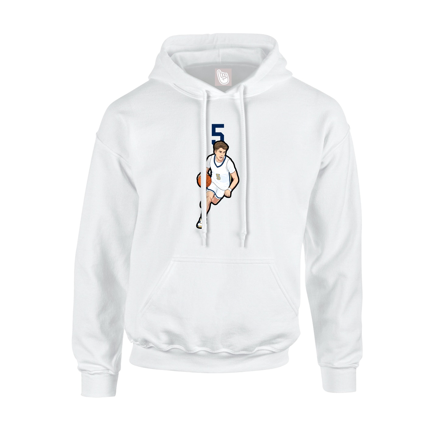 Hoodie — Number Top in White