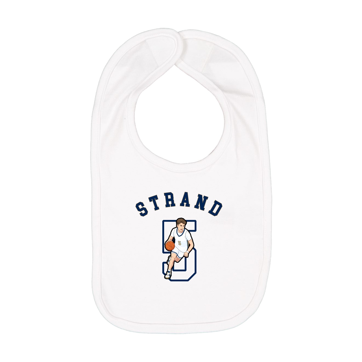 Infant Bib — Shirsey Arch in White