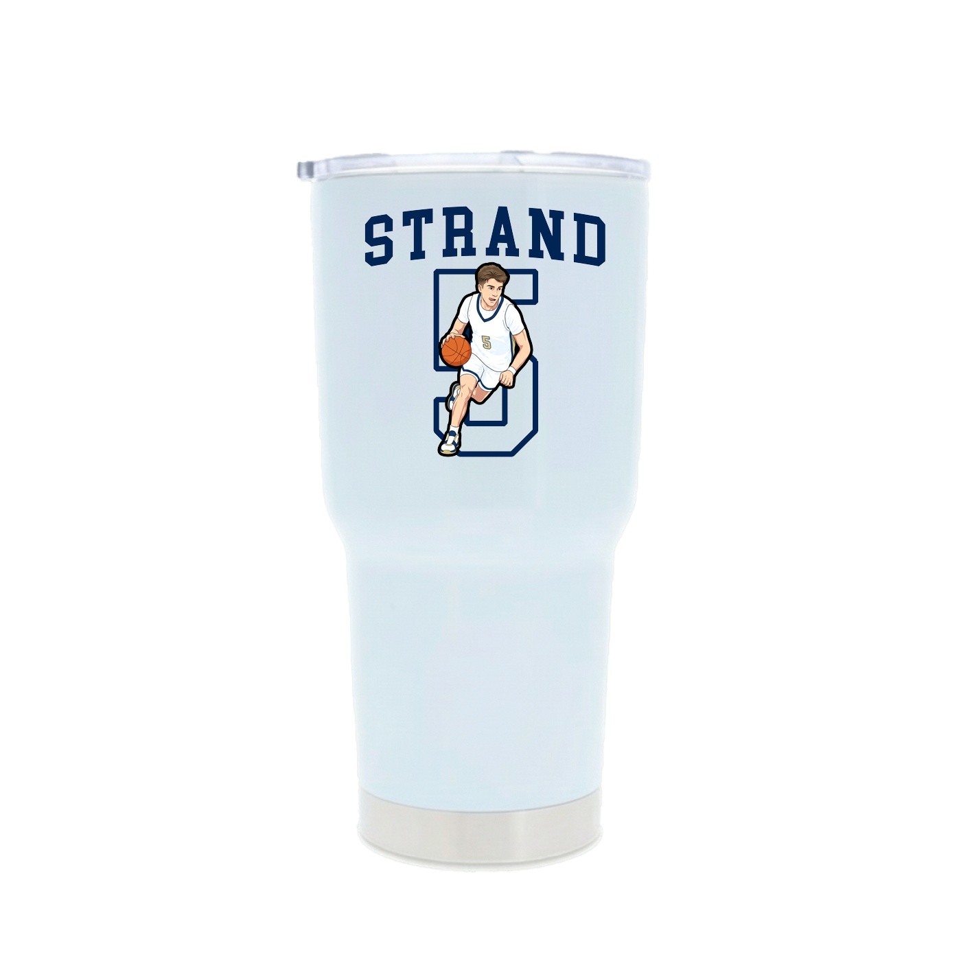 30oz Stainless Steel Tumbler — Shirsey in White