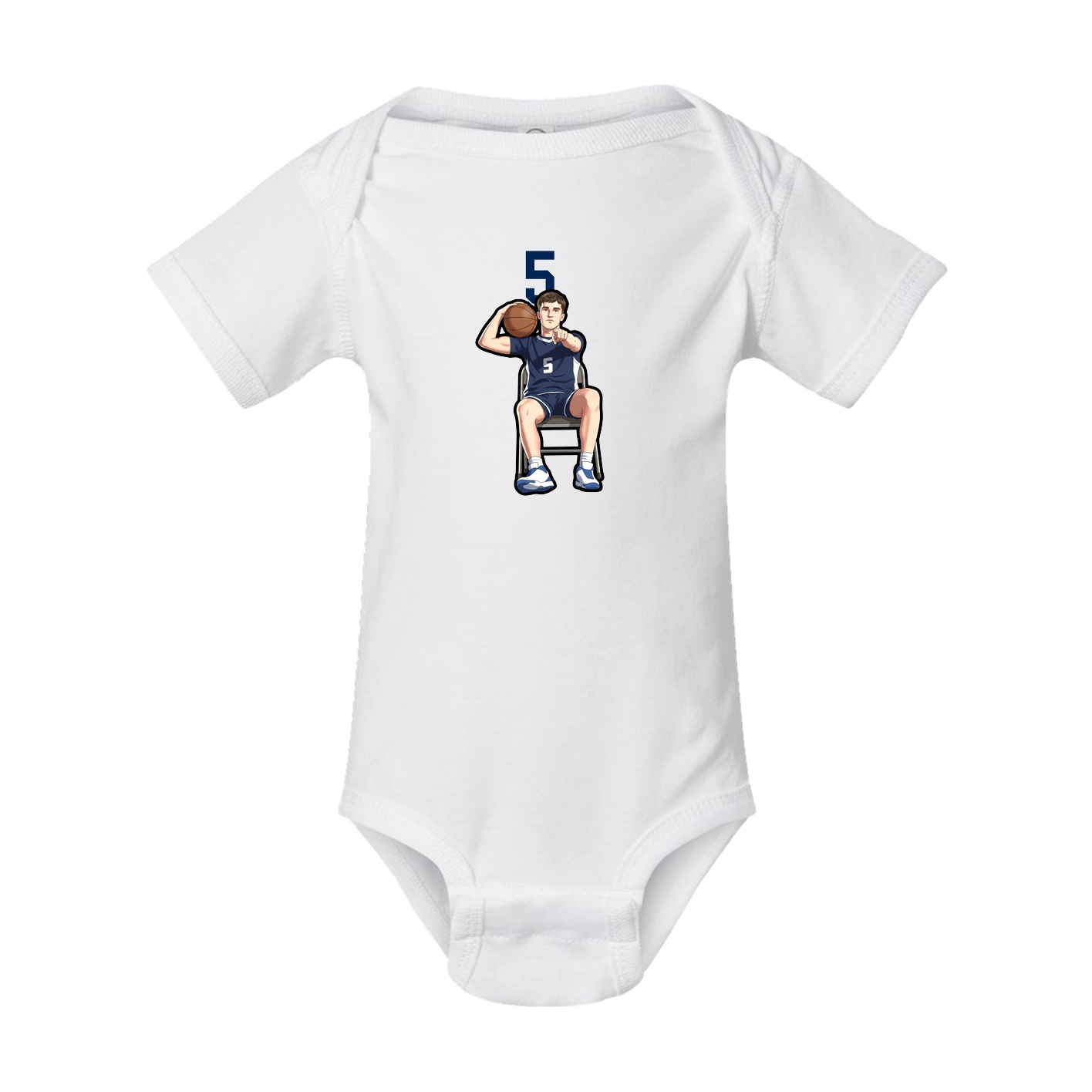 Baby Onesie — Number Top in White