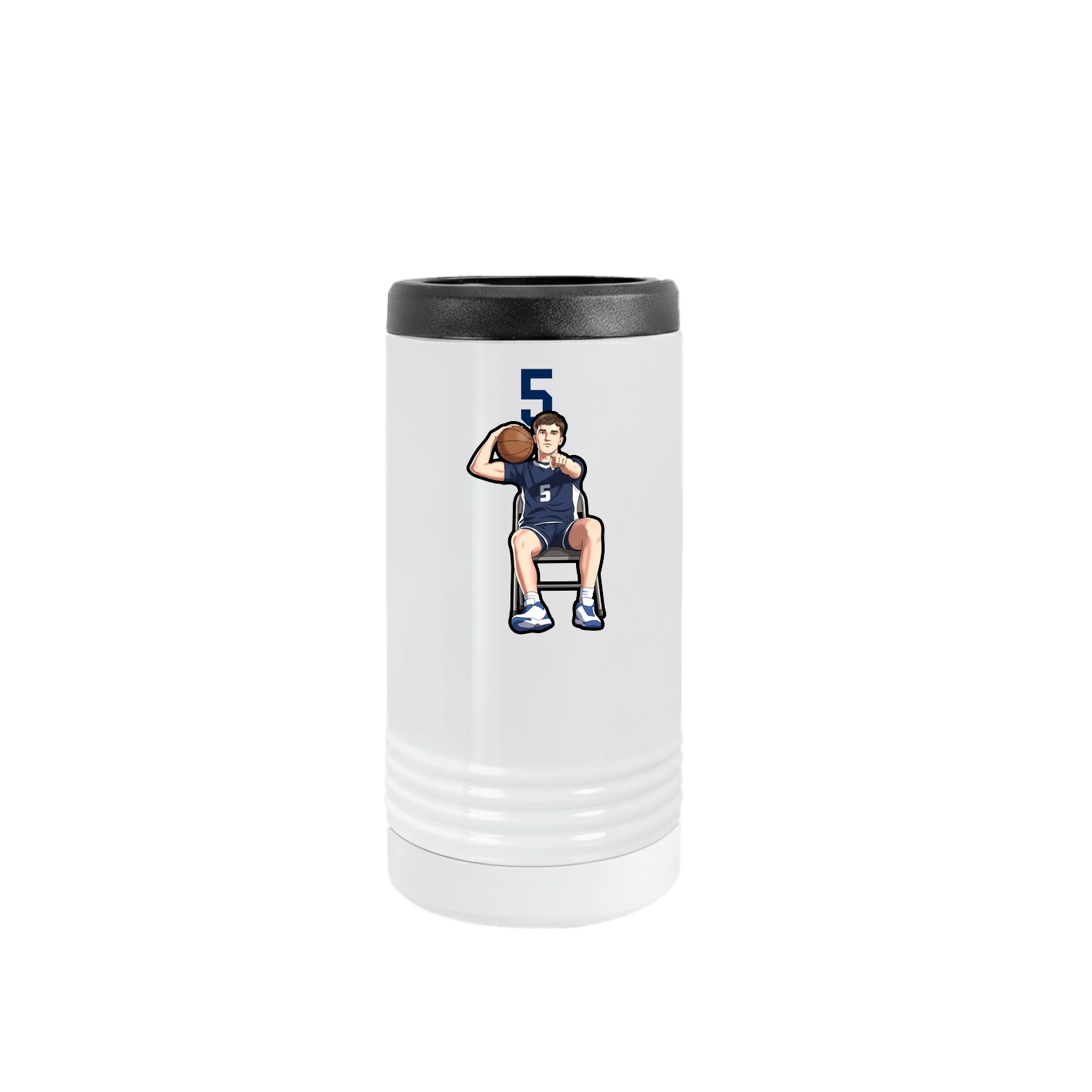 Slim Beverage Holder — Number Top in White