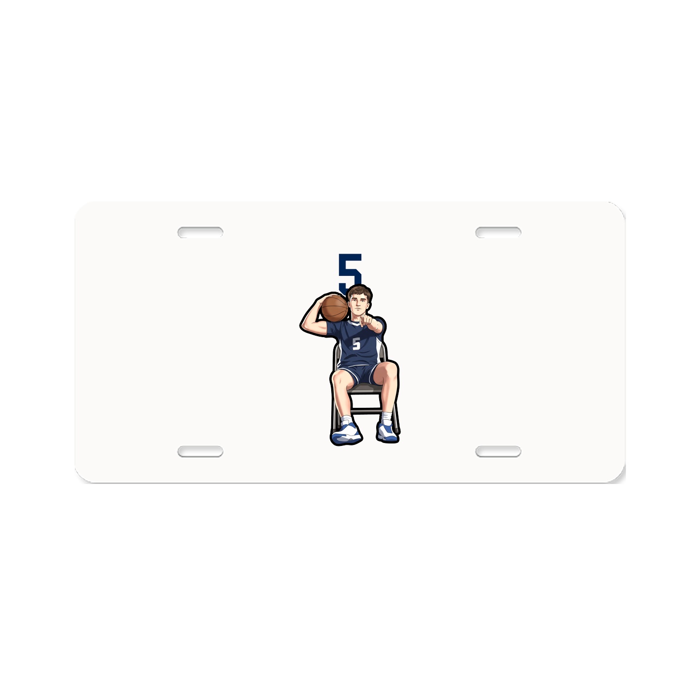 License Plate — Number Top in Classic
