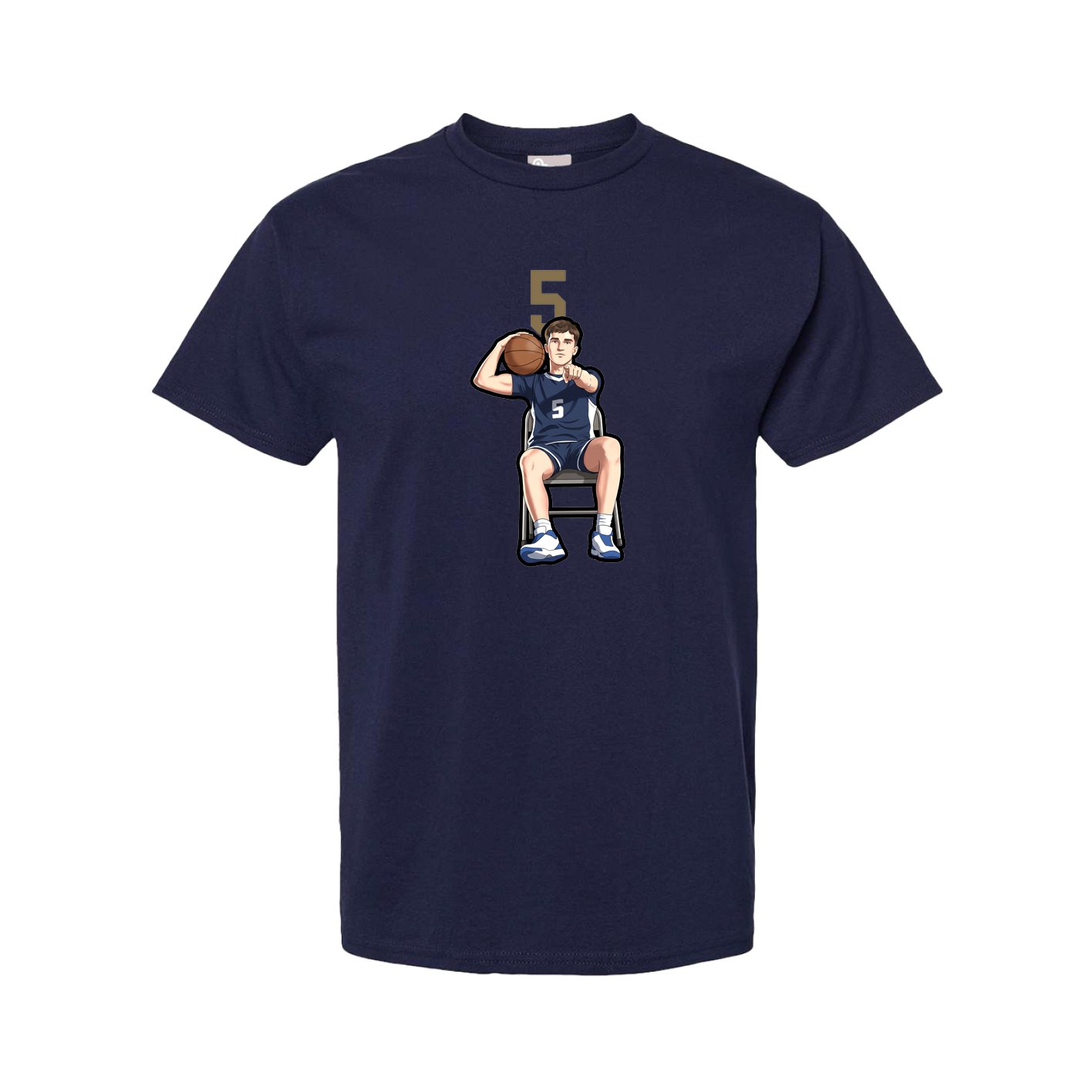 Tee — Number Top in Navy