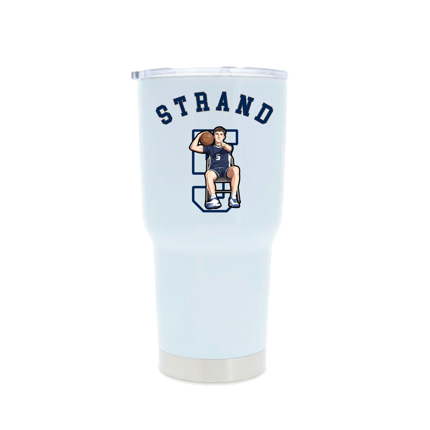 30oz Stainless Steel Tumbler — Shirsey Arch in White