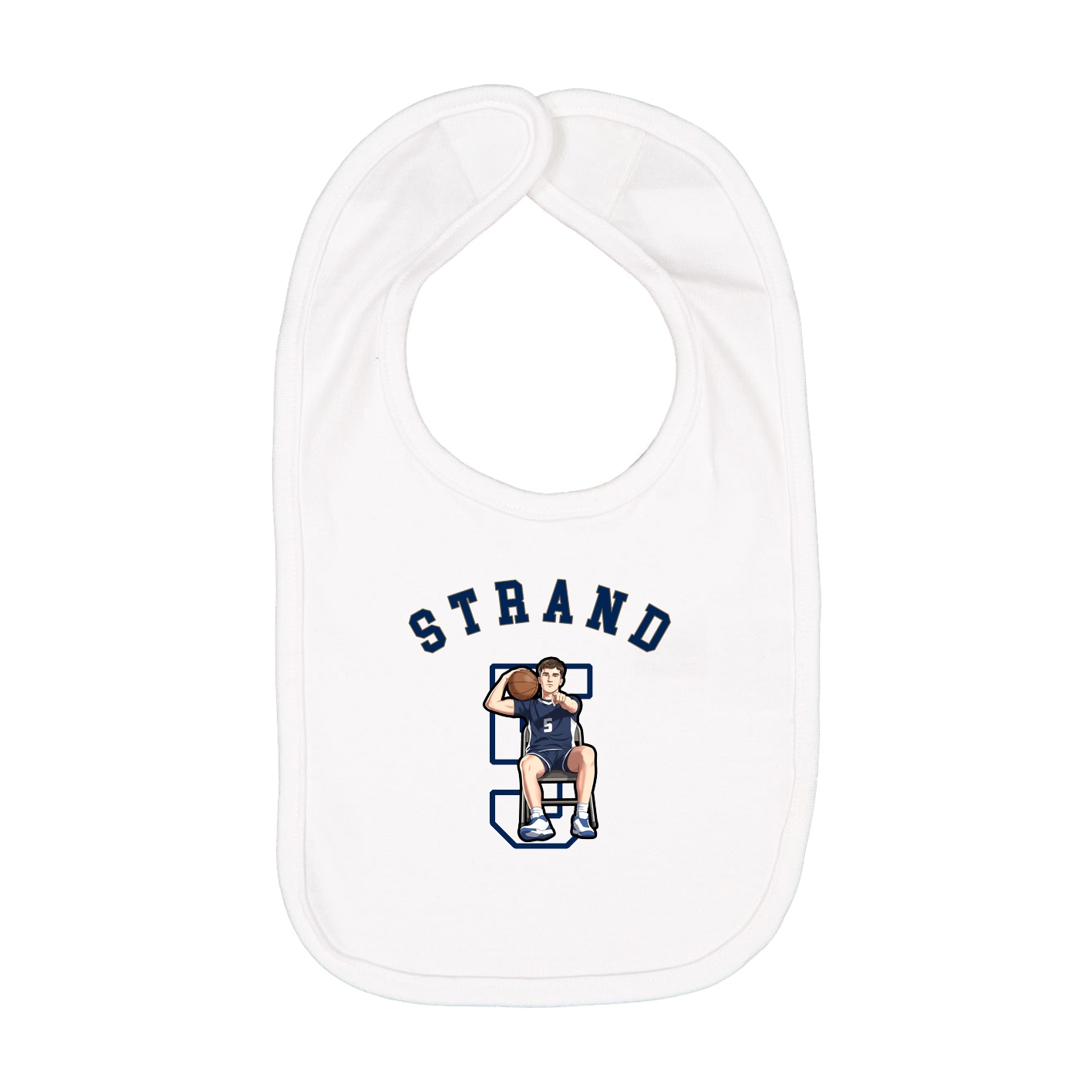 Infant Bib — Shirsey Arch in White