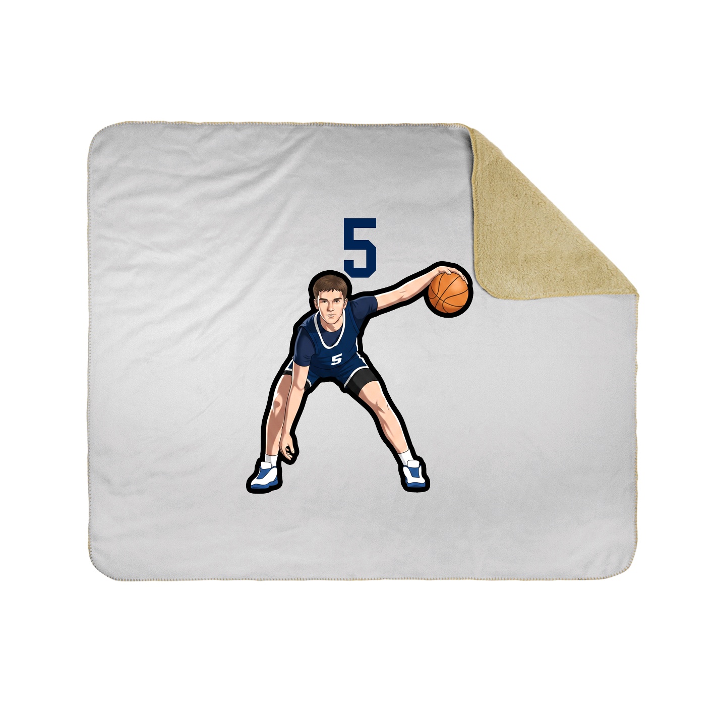Throw Blanket — Number Top in White