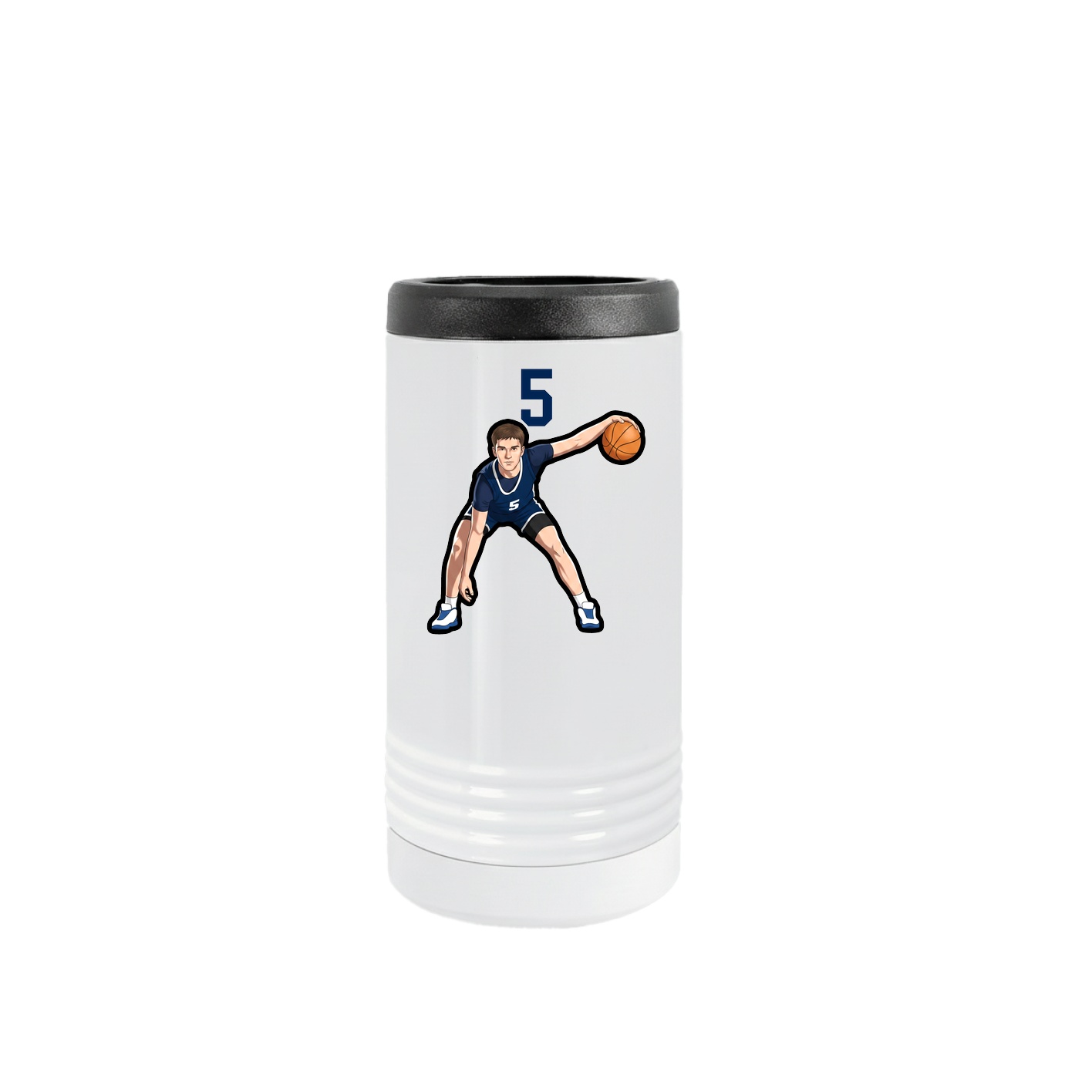 Slim Beverage Holder — Number Top in White