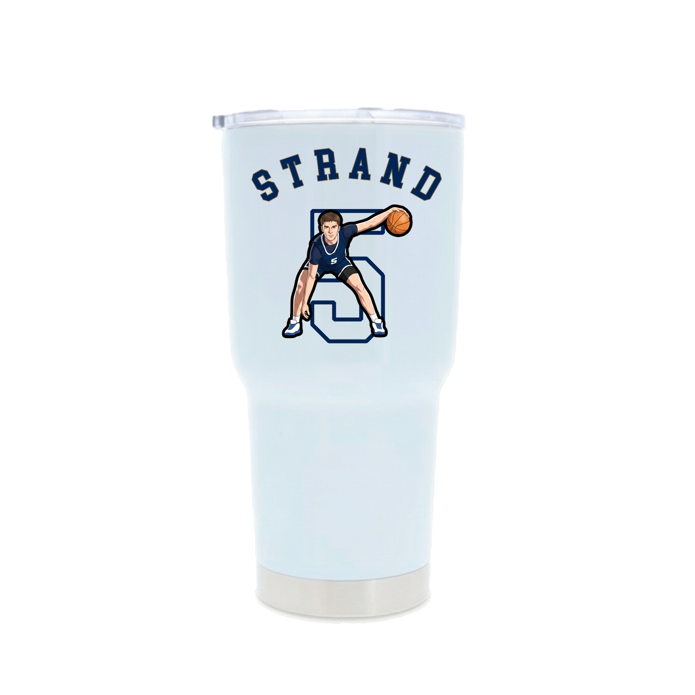 30oz Stainless Steel Tumbler — Shirsey Arch in White