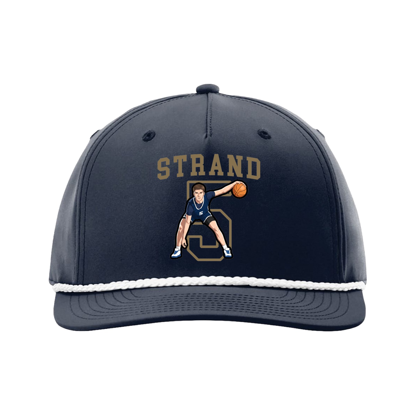 Five-Panel Classic Rope Cap — Shirsey in Navy