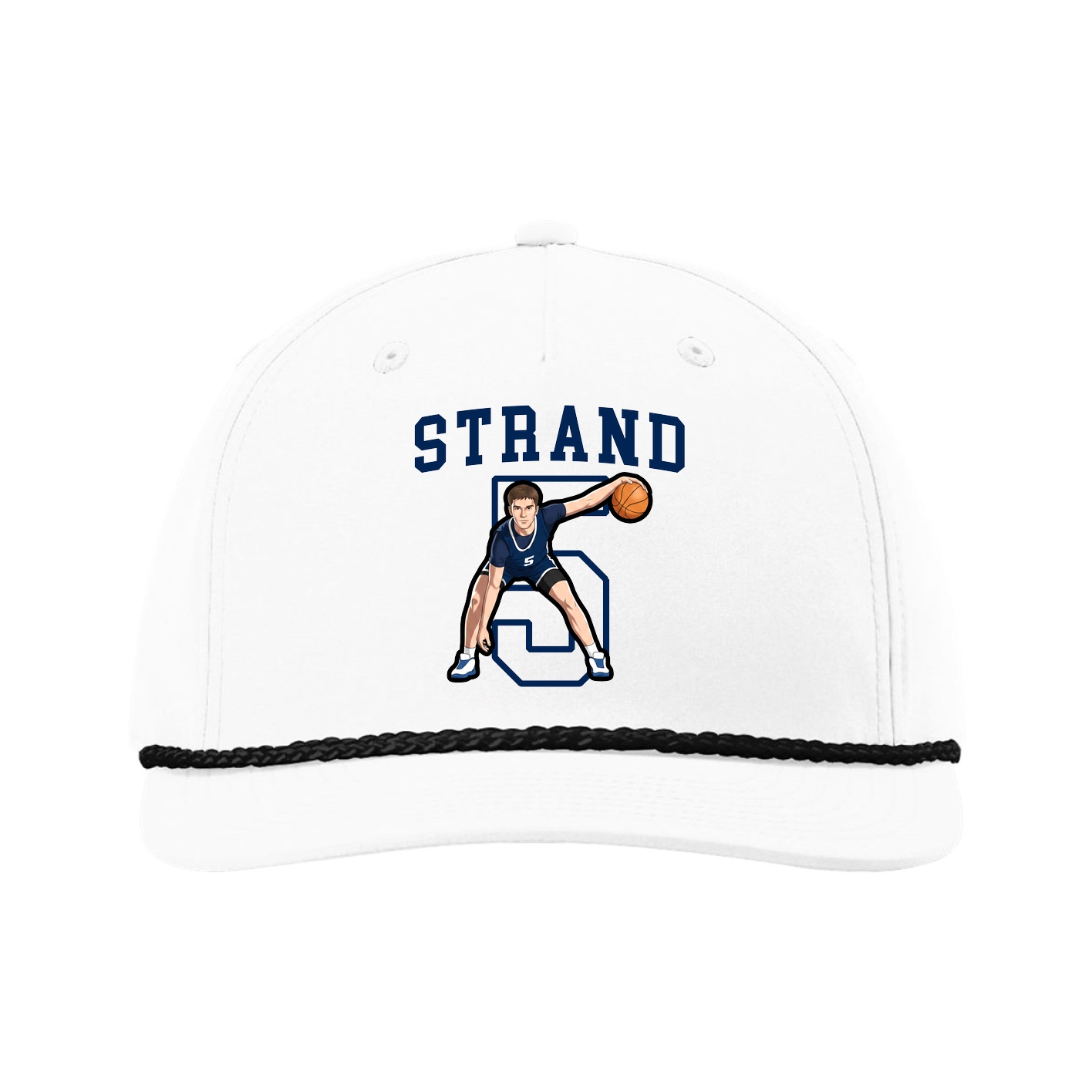 Five-Panel Classic Rope Cap — Shirsey in White