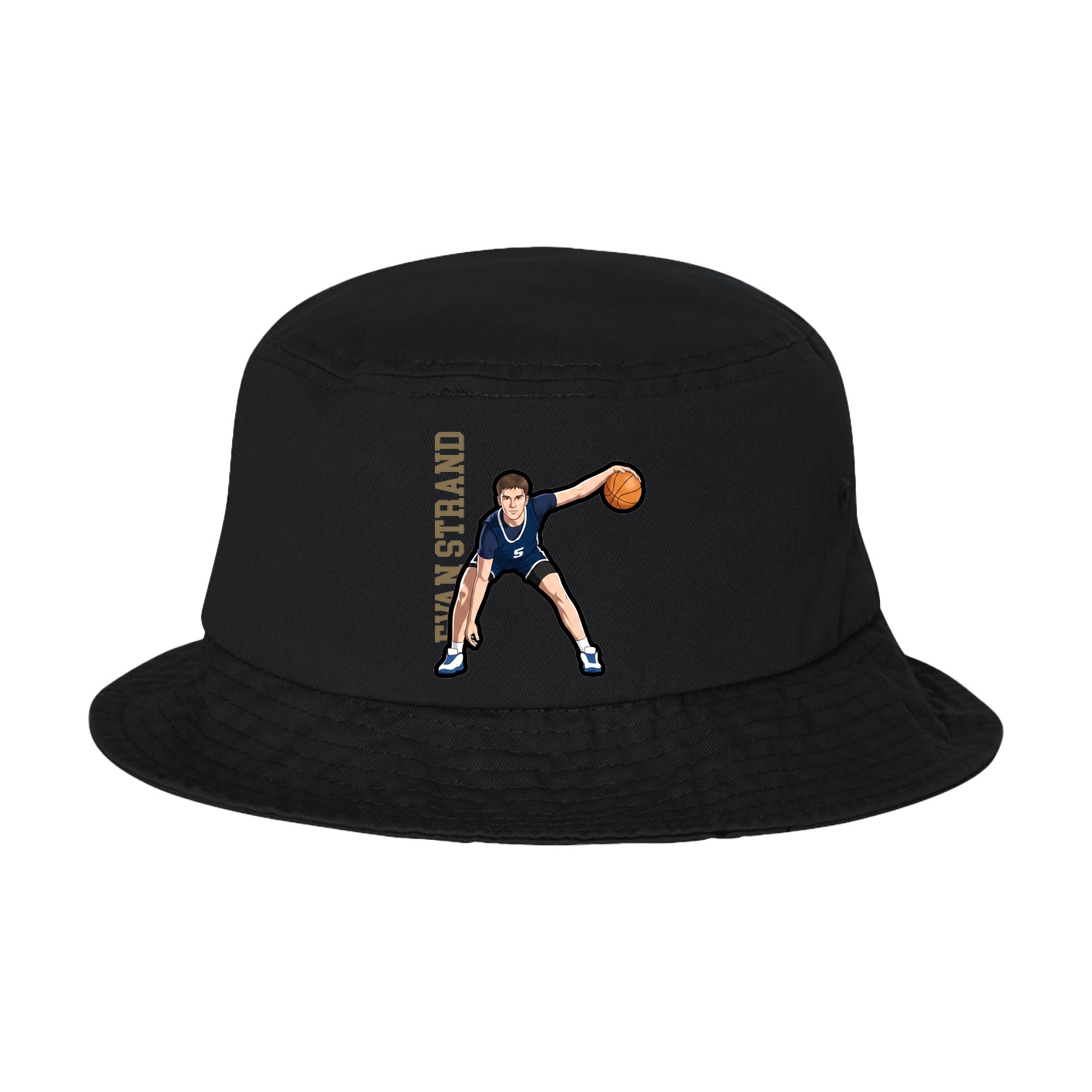 Bucket Cap — Name Vertical in Black