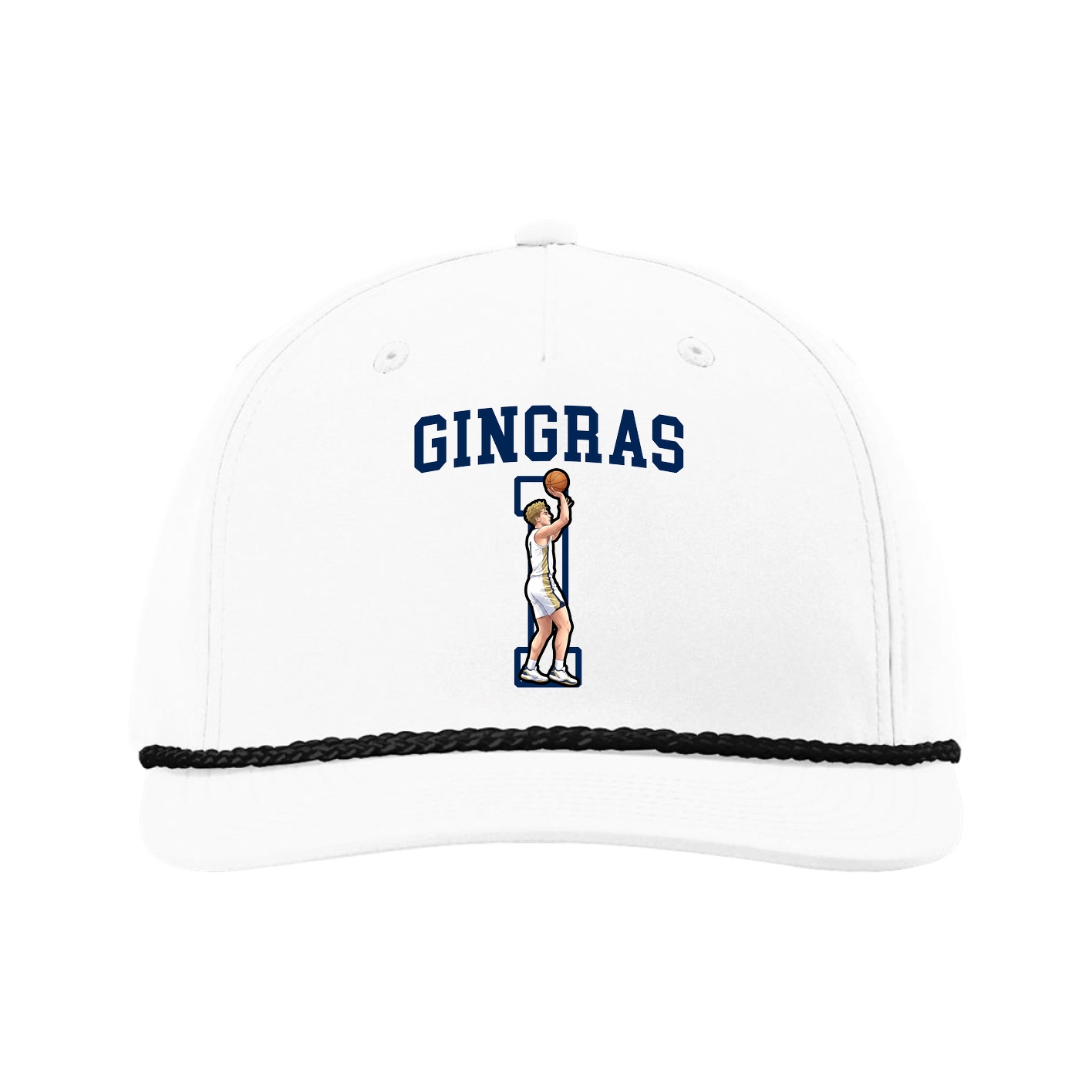 Five-Panel Classic Rope Cap — Shirsey in White