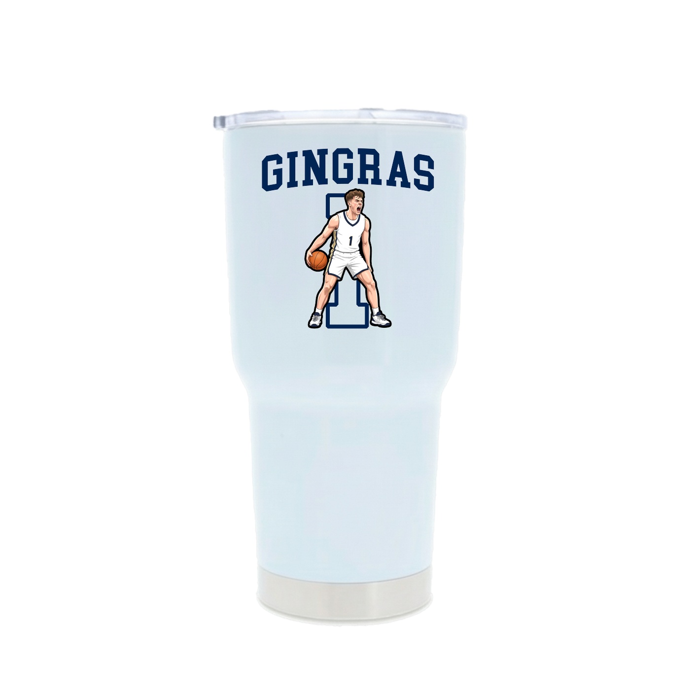 30oz Stainless Steel Tumbler — Shirsey in White