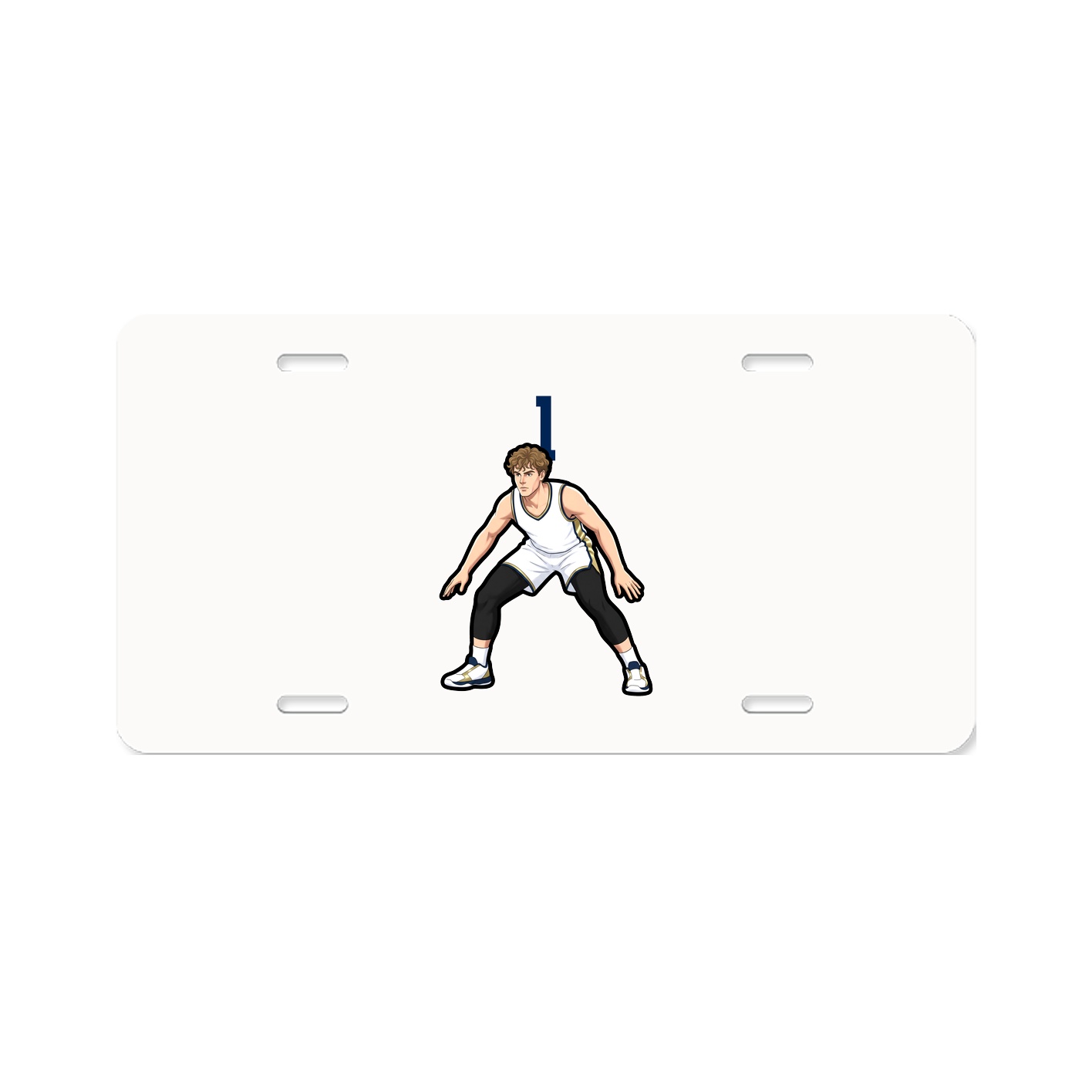 License Plate — Number Top in Classic