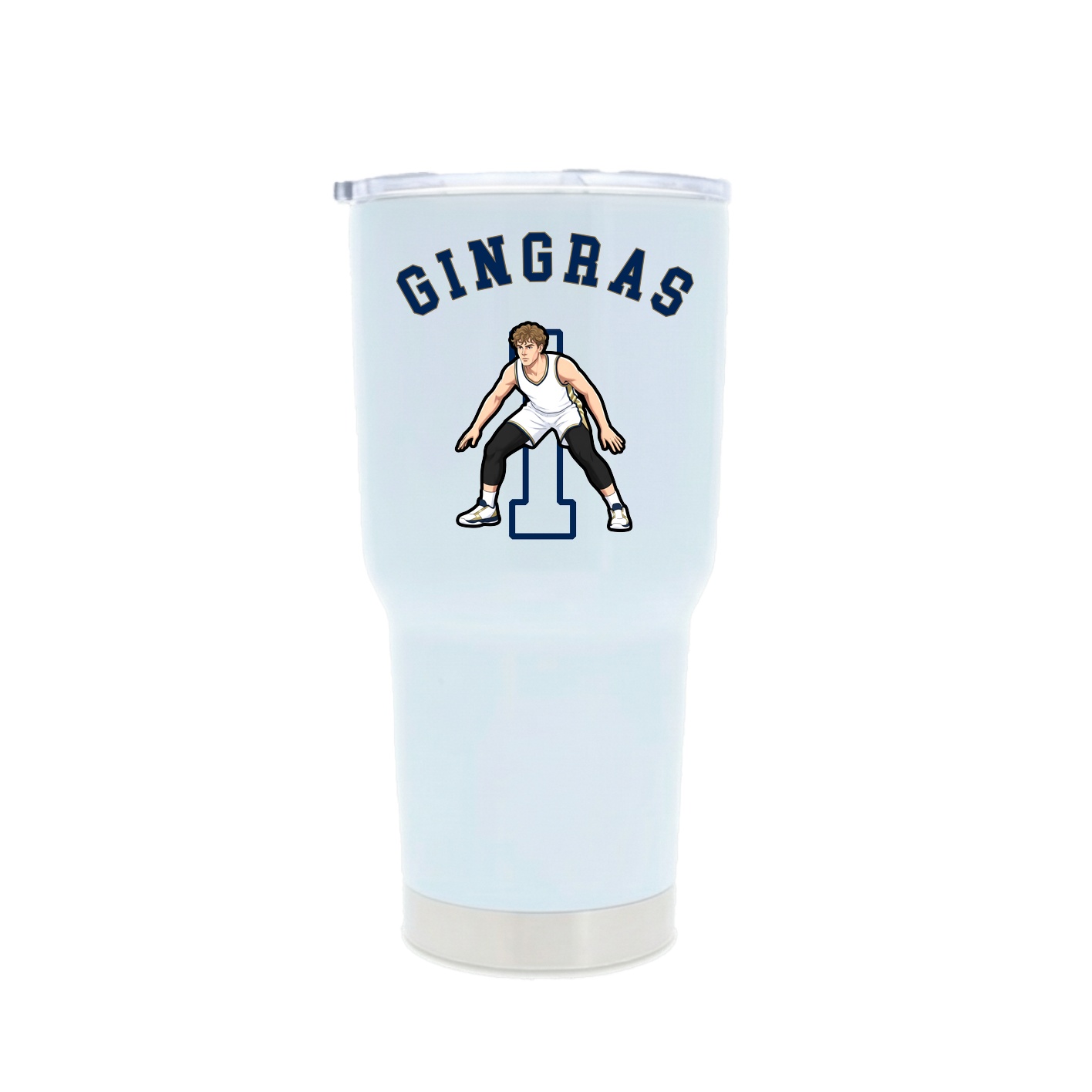 30oz Stainless Steel Tumbler — Shirsey Arch in White