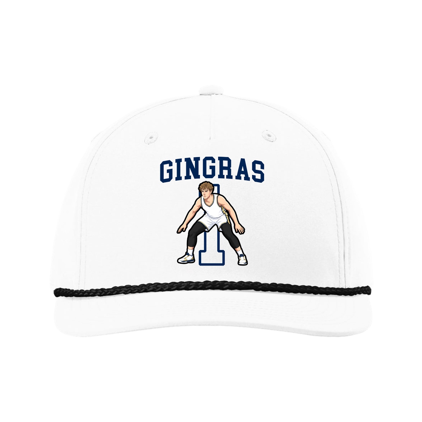 Five-Panel Classic Rope Cap — Shirsey in White