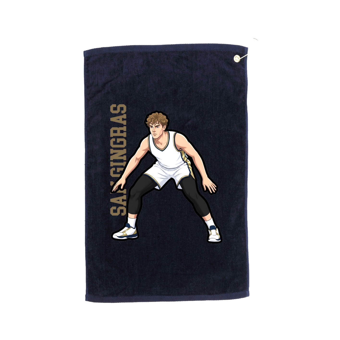 Golf Towel — Name Vertical in Navy